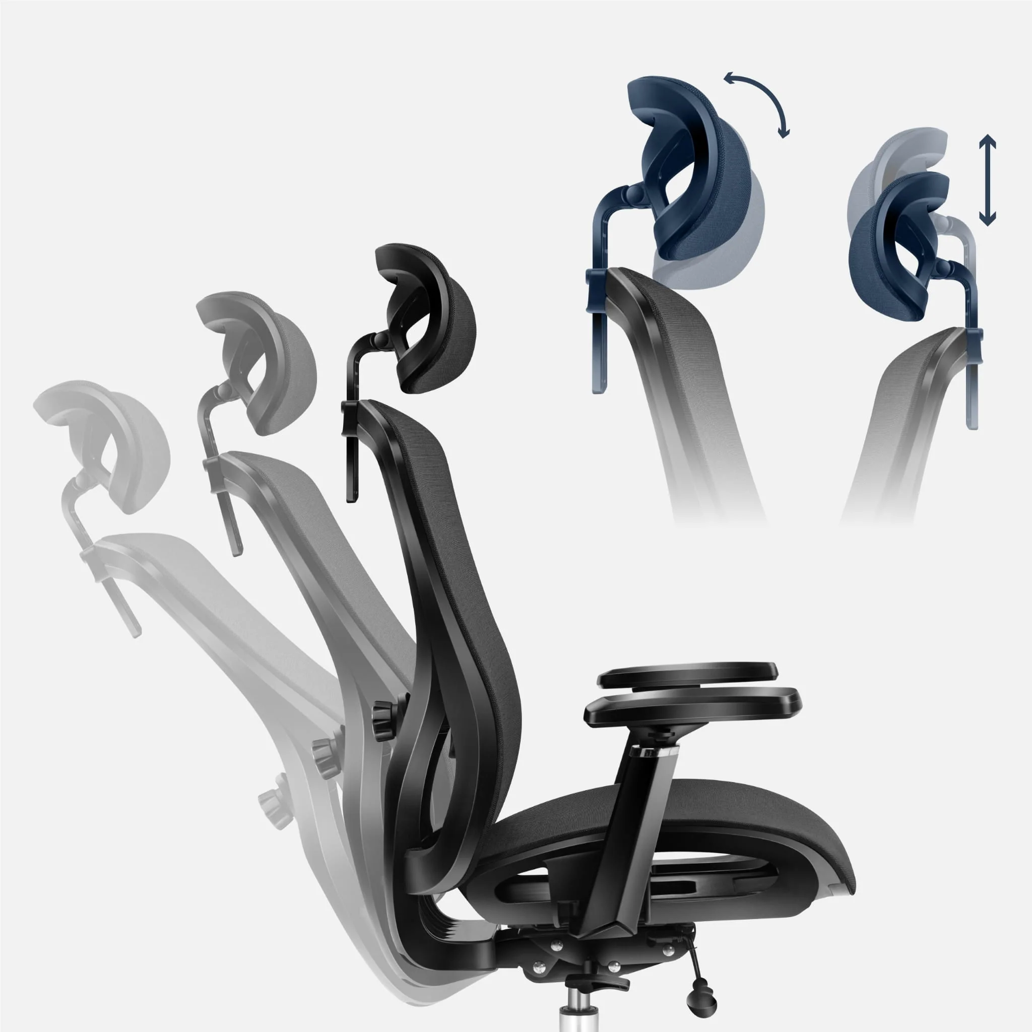 Fotel ergonomiczny Mark Adler Expert 5.3 Black Mesh - Image 3