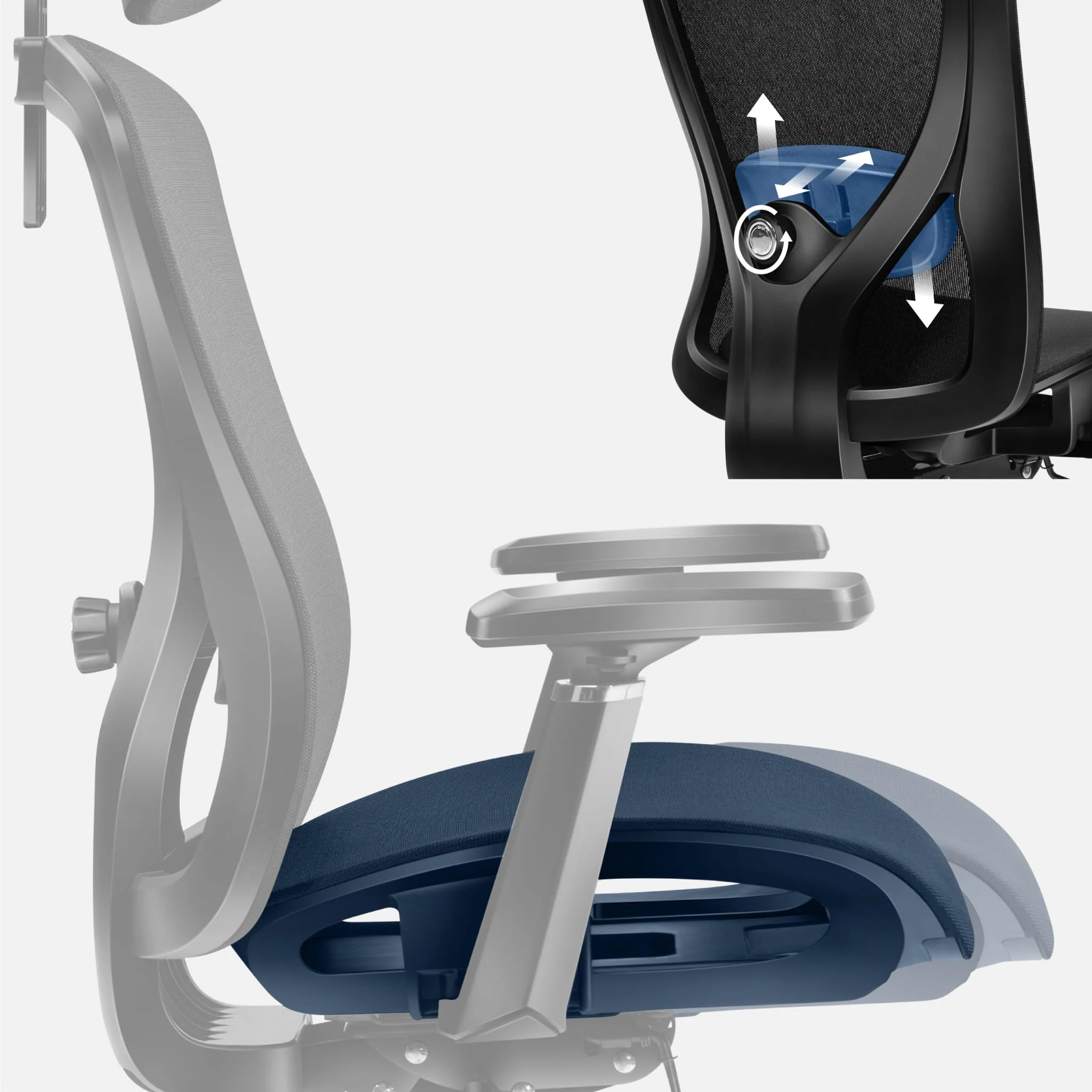 Fotel ergonomiczny Mark Adler Expert 5.3 Black Mesh - Image 5