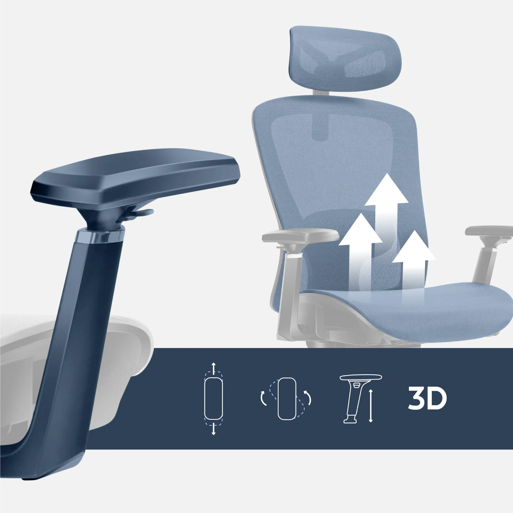 Fotel ergonomiczny Mark Adler Expert 5.3 Grey Mesh - Image 6