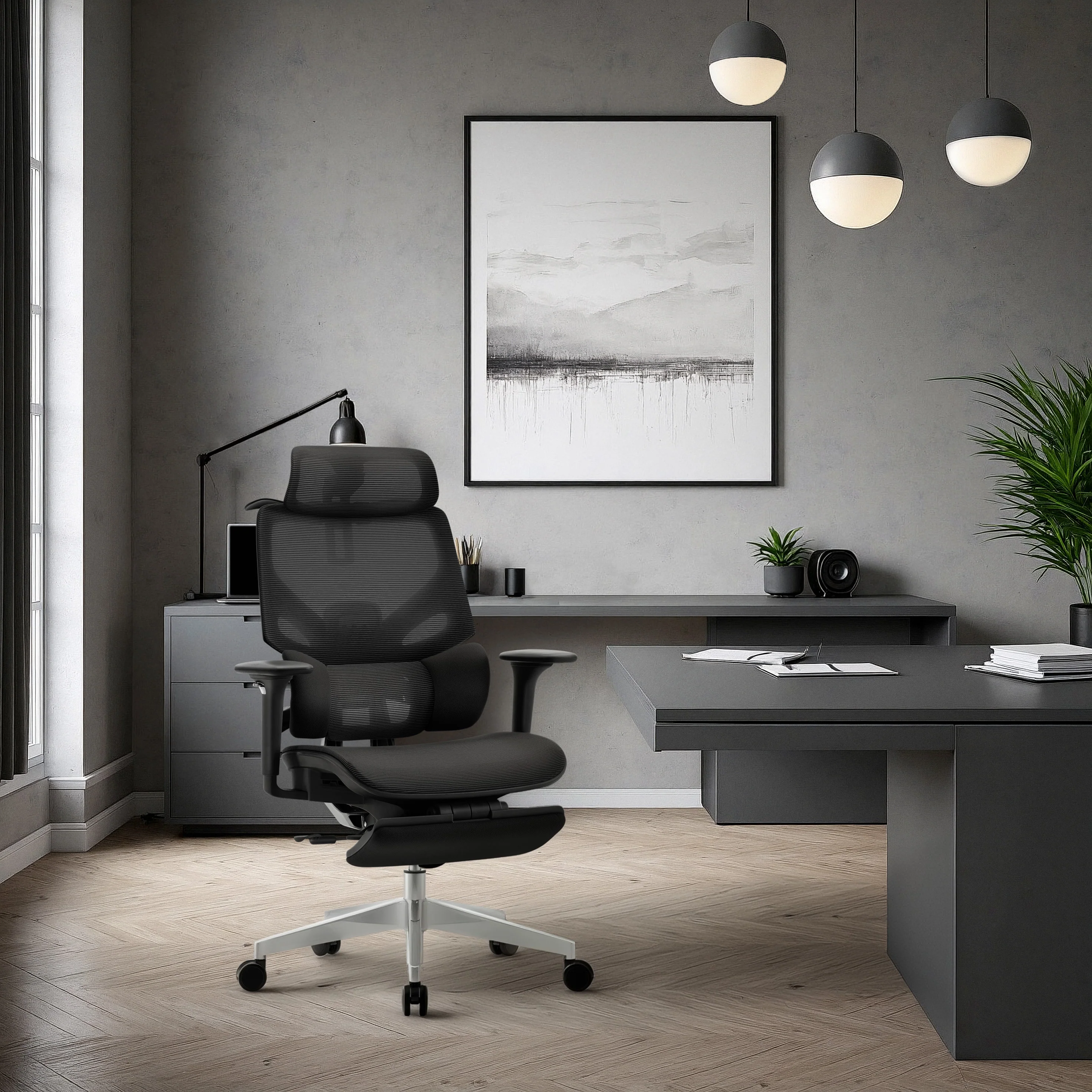 Fotel ergonomiczny Mark Adler Expert 8.7 Black Mesh - Image 4