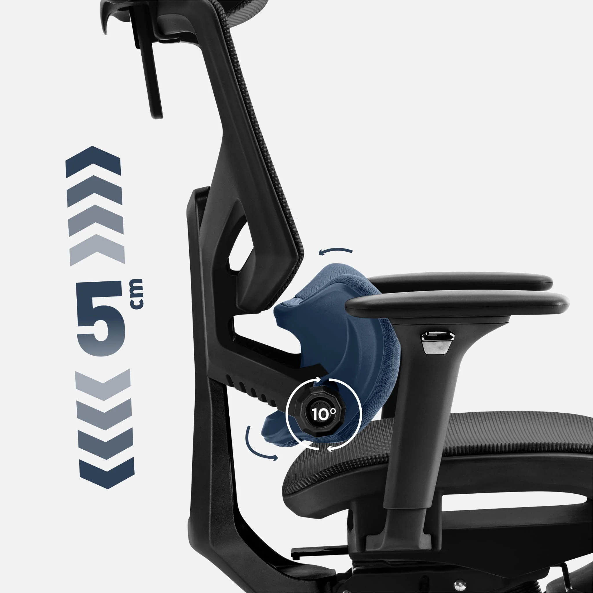 Fotel ergonomiczny Mark Adler Expert 8.7 Black Mesh - Image 7