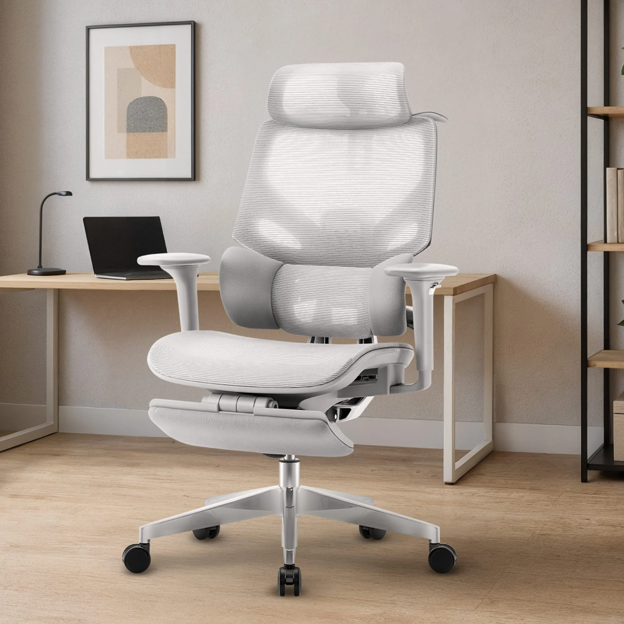 Fotel ergonomiczny Mark Adler Expert 8.7 Grey Mesh - Image 13