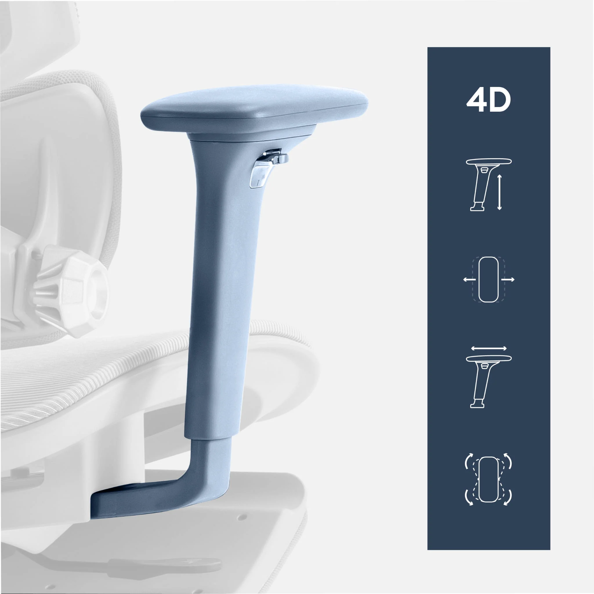 Fotel ergonomiczny Mark Adler Expert 8.7 Grey Mesh - Image 6