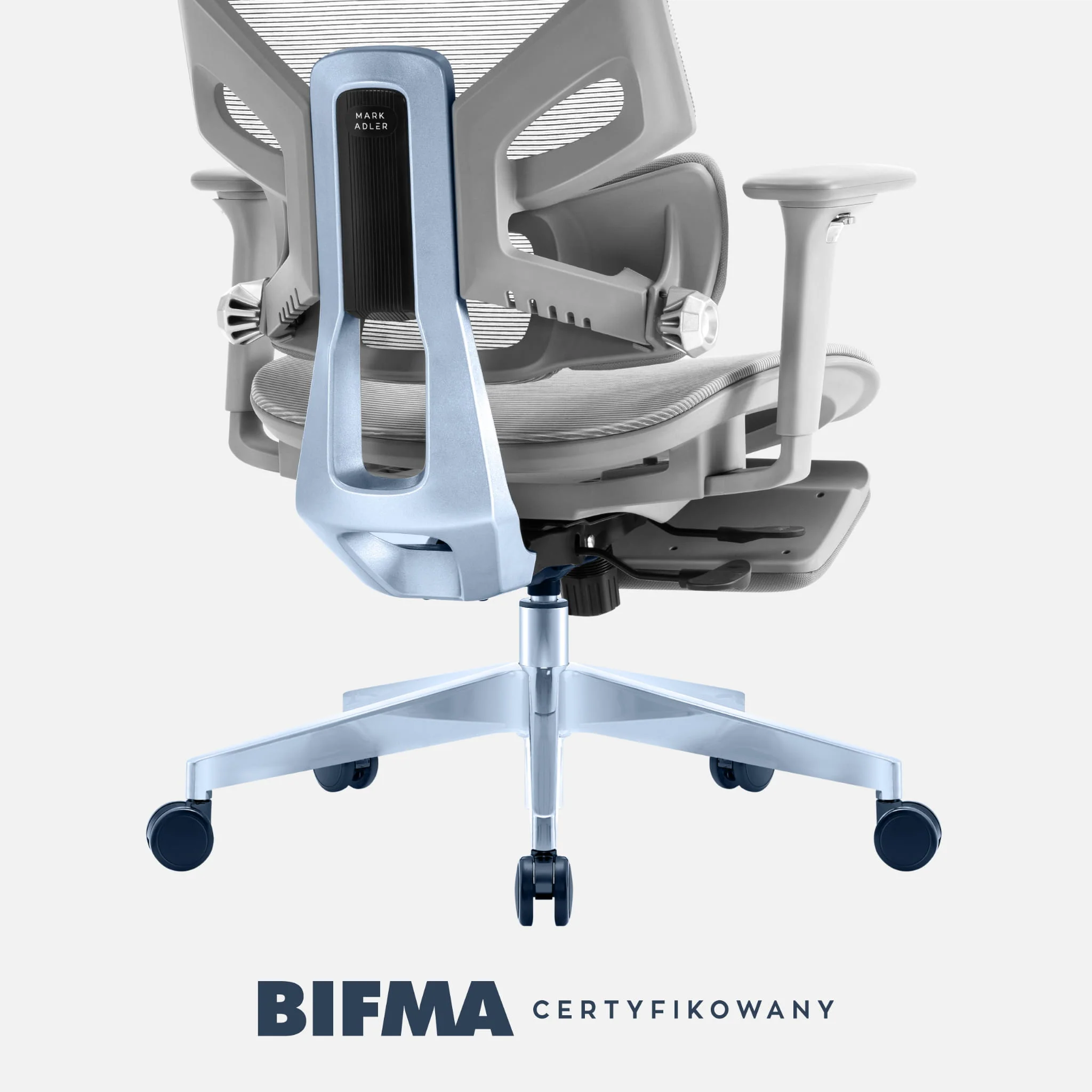 Fotel ergonomiczny Mark Adler Expert 8.7 Grey Mesh - Image 8