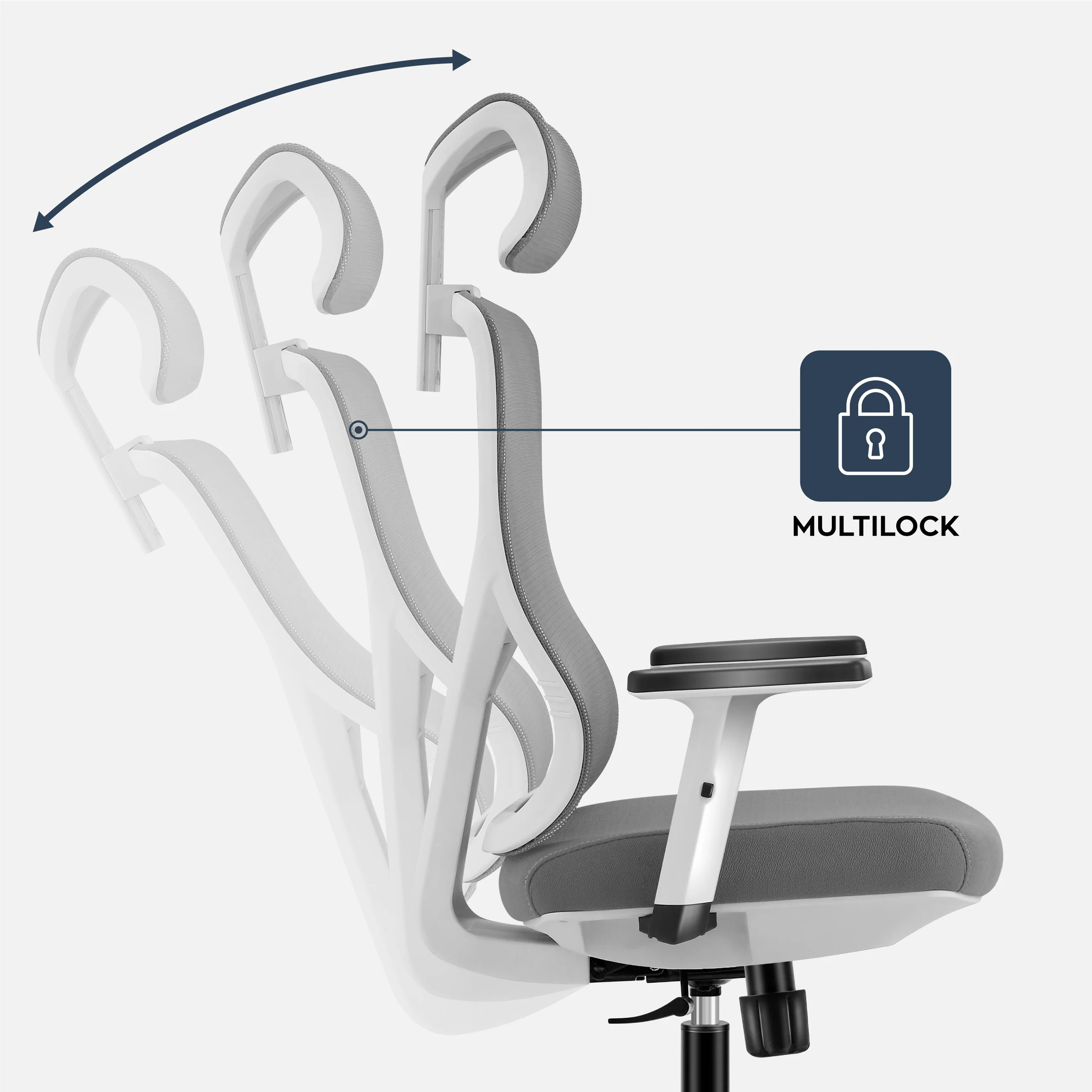 Fotel ergonomiczny Mark Adler Manager 3.3 White - Image 3