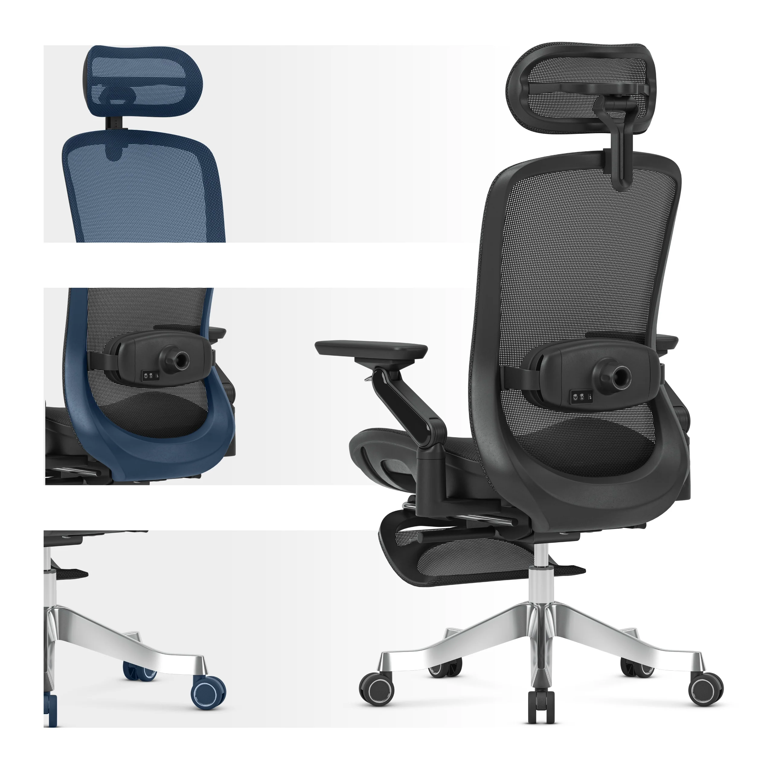 Fotel ergonomiczny z masażem Mark Adler Leadpro 8.7 Black - Image 7
