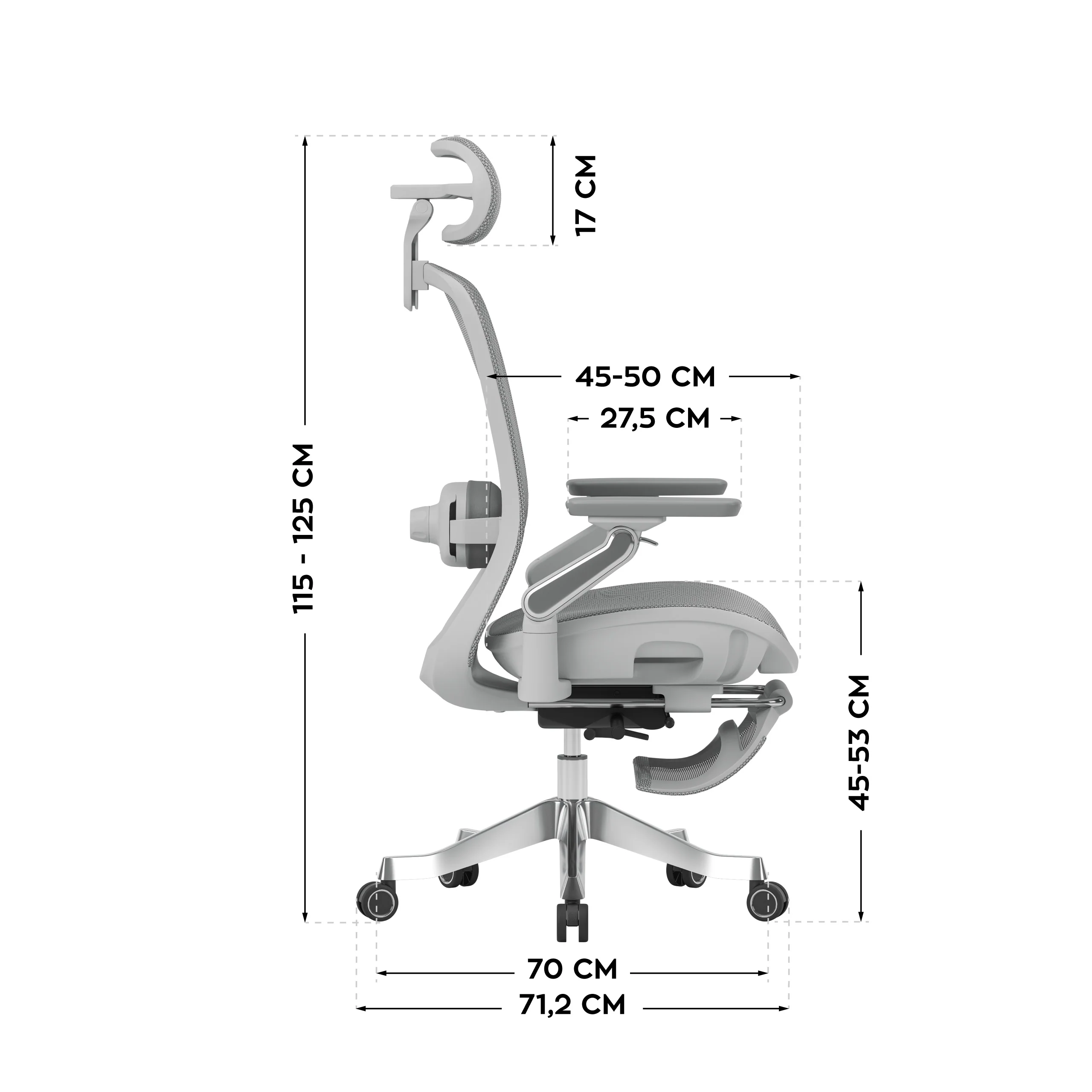 Fotel ergonomiczny z masażem Mark Adler Leadpro 8.7 Grey - Image 16