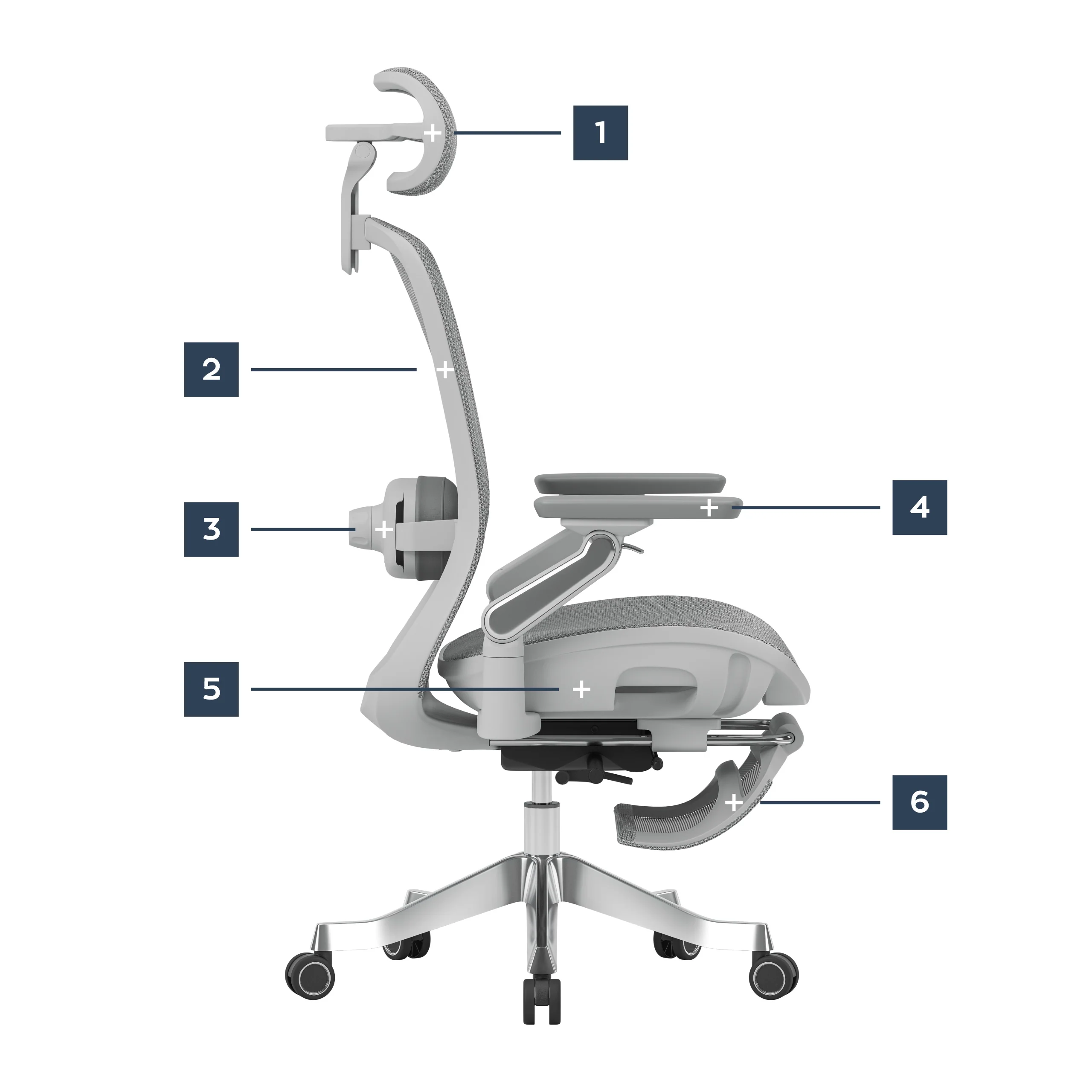 Fotel ergonomiczny z masażem Mark Adler Leadpro 8.7 Grey - Image 18