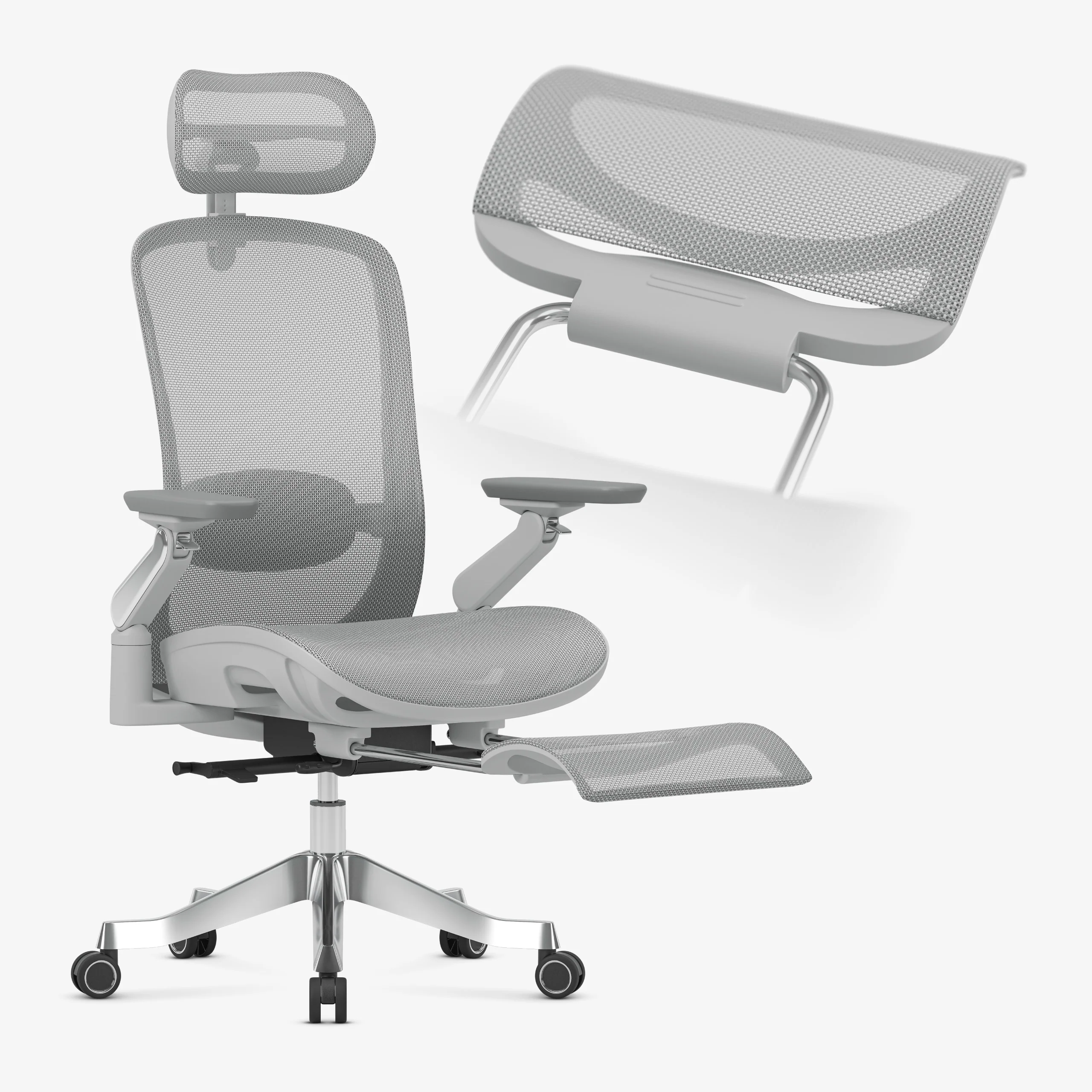 Fotel ergonomiczny z masażem Mark Adler Leadpro 8.7 Grey - Image 6