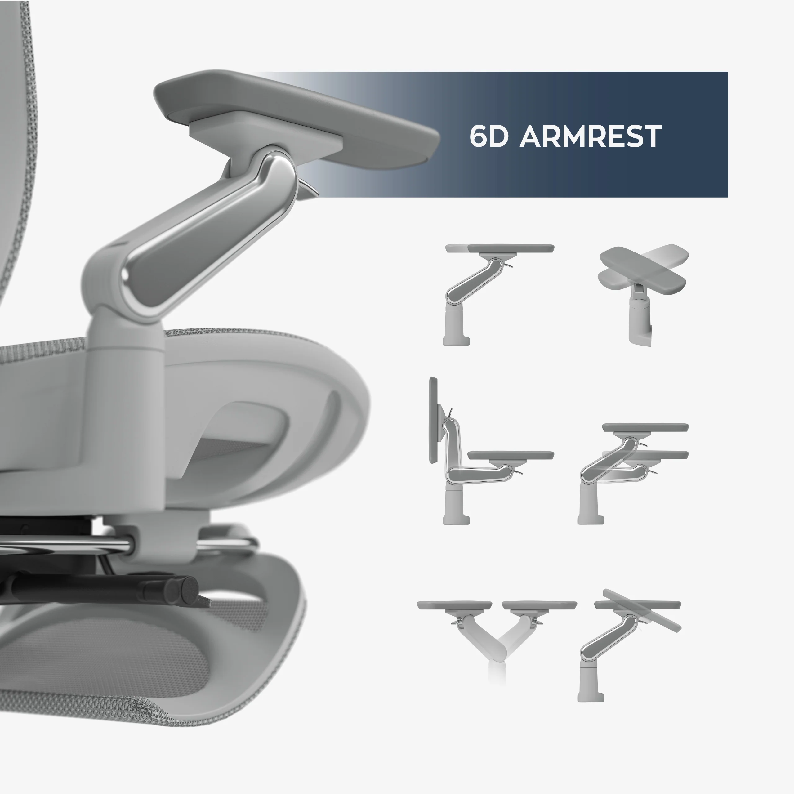 Fotel ergonomiczny z masażem Mark Adler Leadpro 8.7 Grey - Image 9