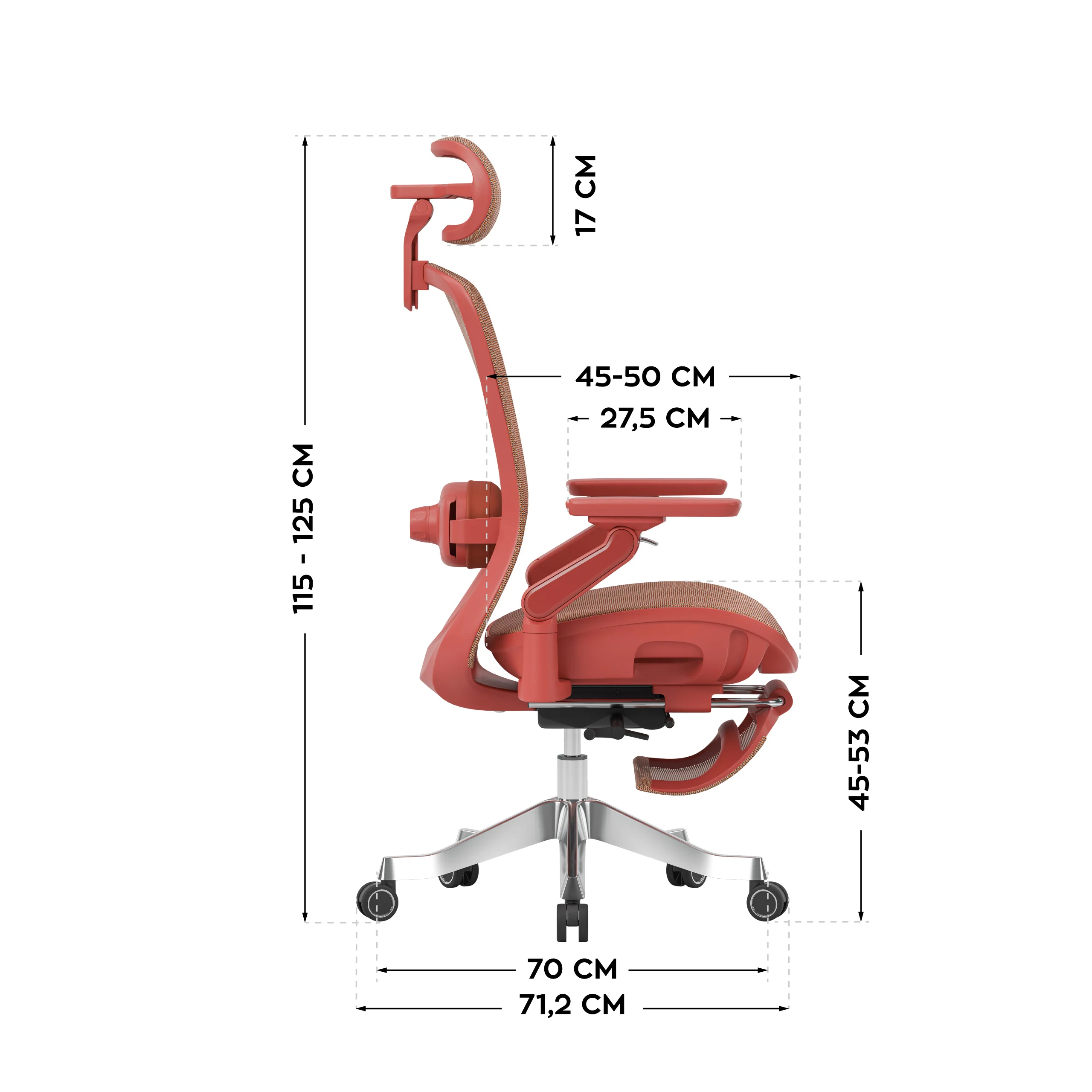 Fotel ergonomiczny z masażem Mark Adler Leadpro 8.7 Red - Image 12