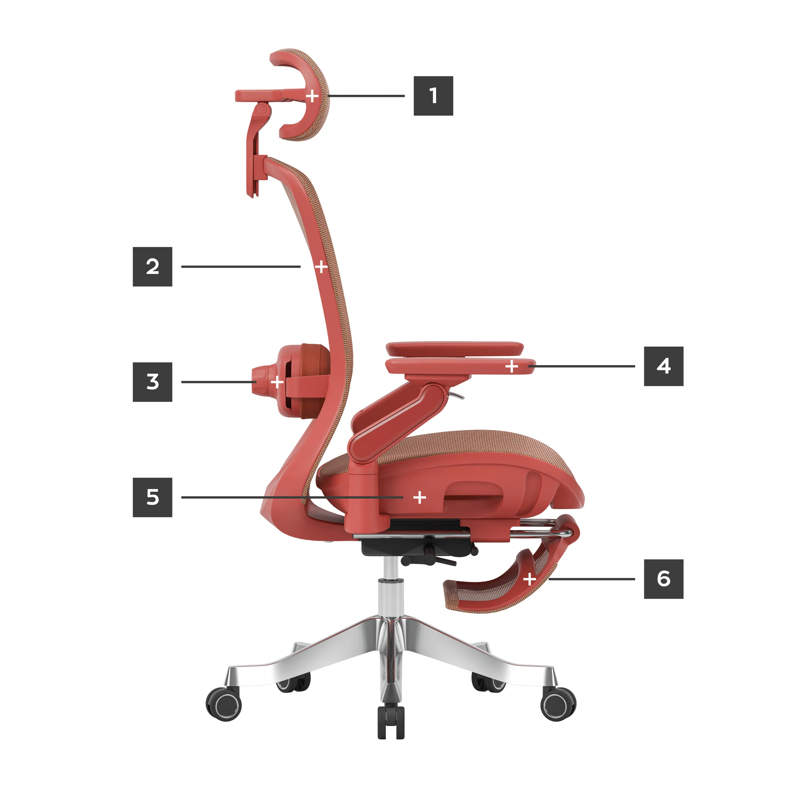 Fotel ergonomiczny z masażem Mark Adler Leadpro 8.7 Red - Image 16