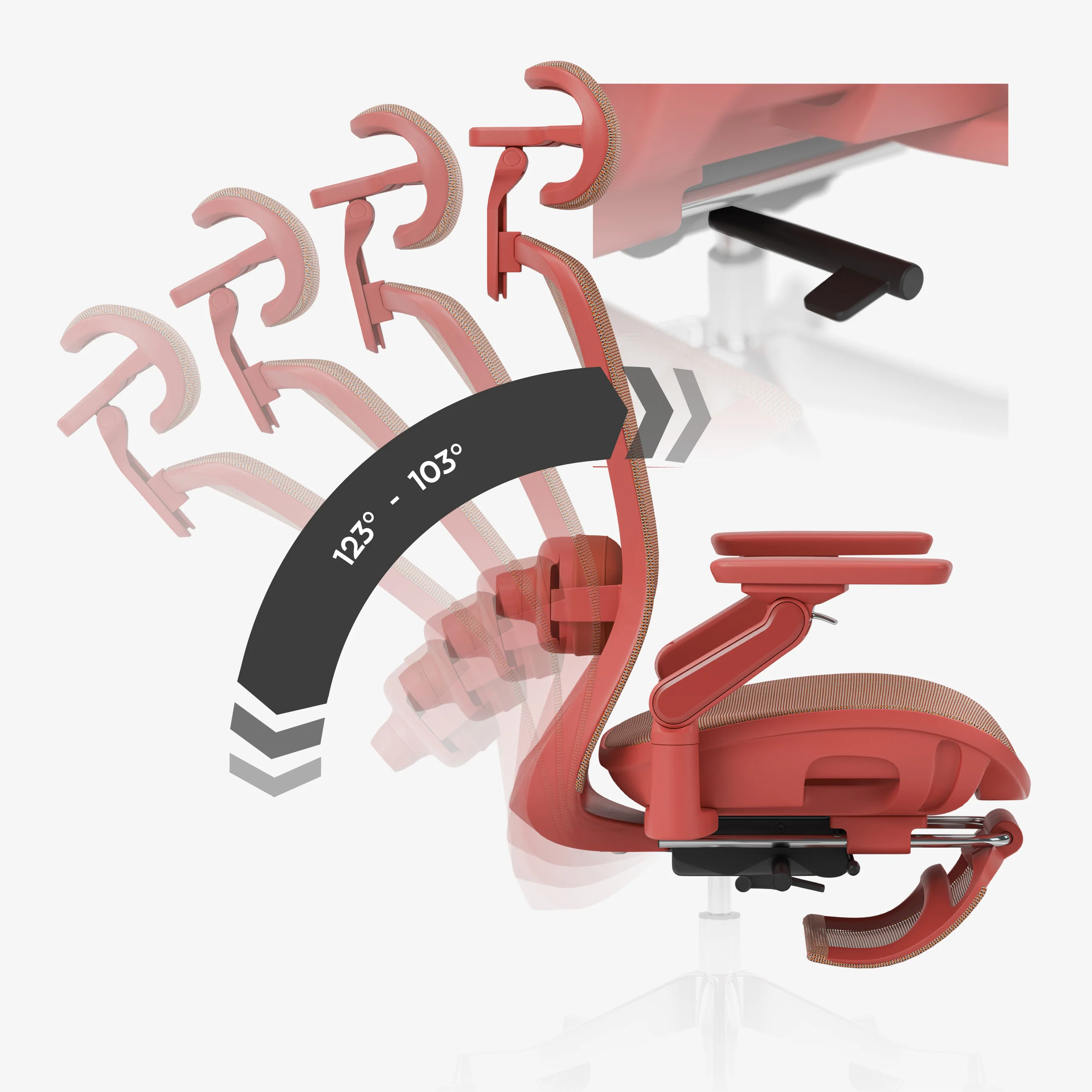 Fotel ergonomiczny z masażem Mark Adler Leadpro 8.7 Red - Image 3