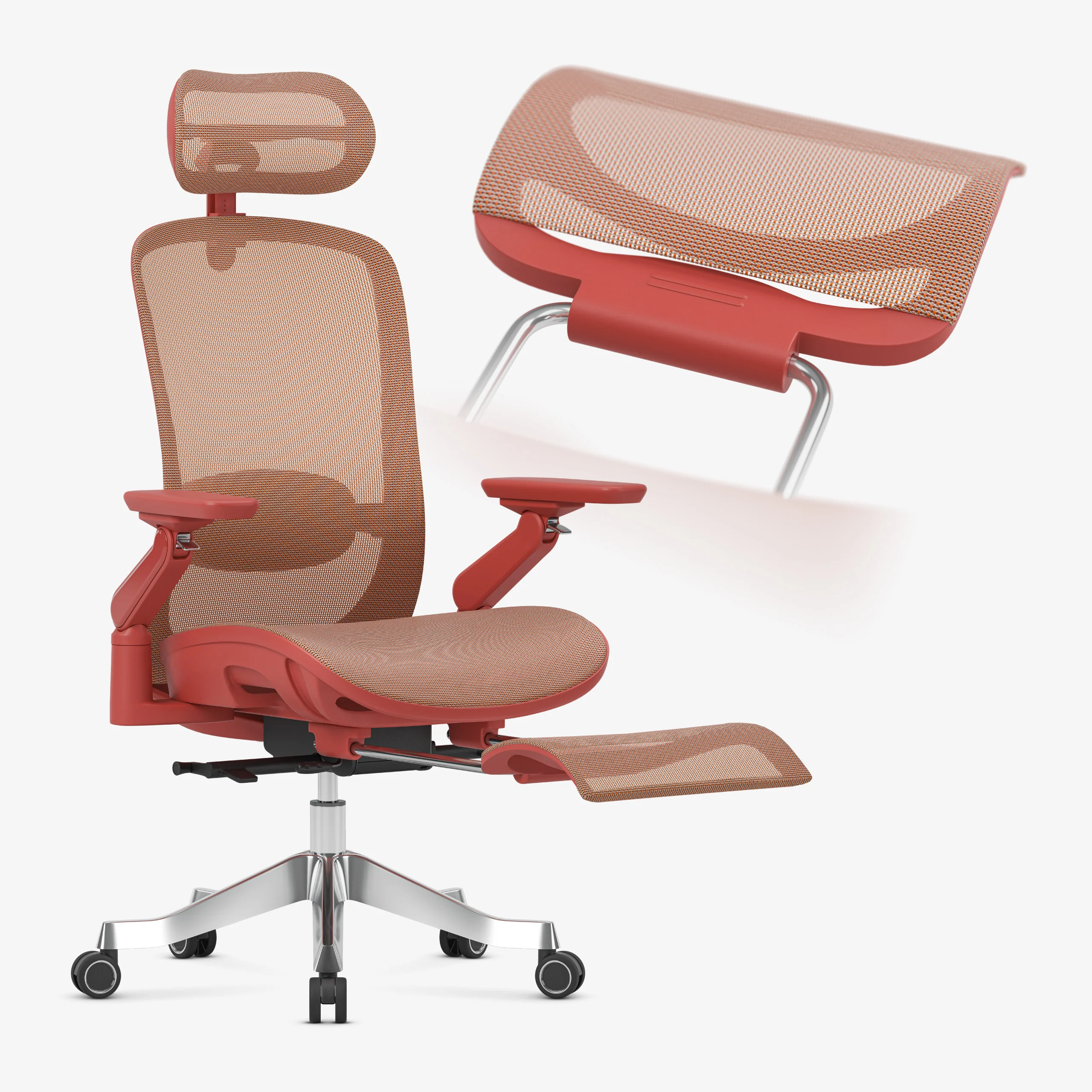 Fotel ergonomiczny z masażem Mark Adler Leadpro 8.7 Red - Image 6
