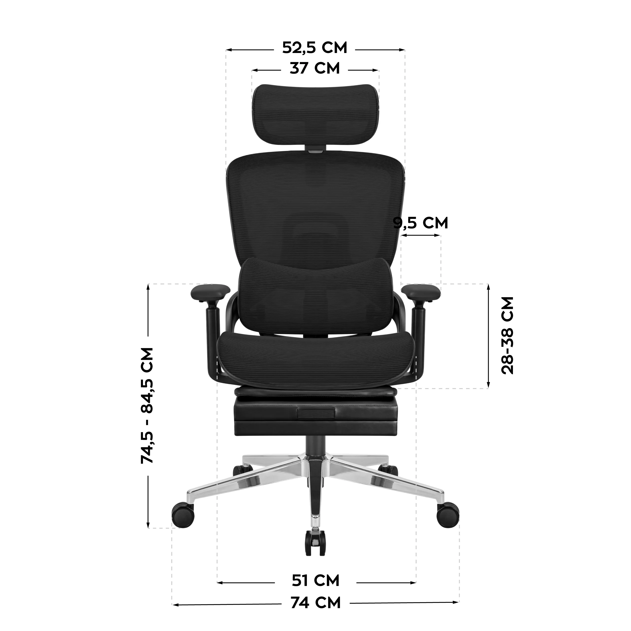 Fotel ergonomiczny z podnóżkiem Mark Adler Expert 9.3 Black - Image 15