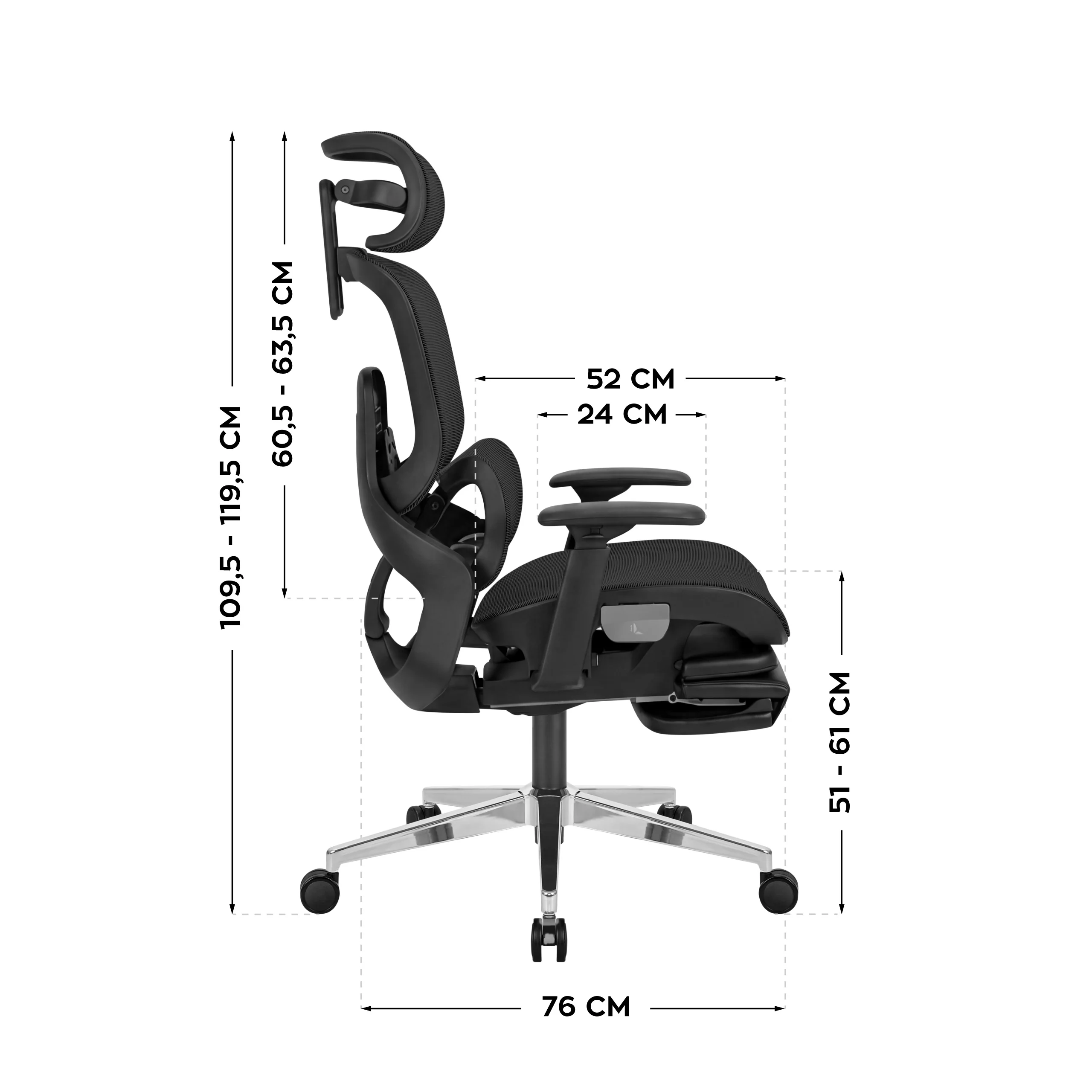 Fotel ergonomiczny z podnóżkiem Mark Adler Expert 9.3 Black - Image 16