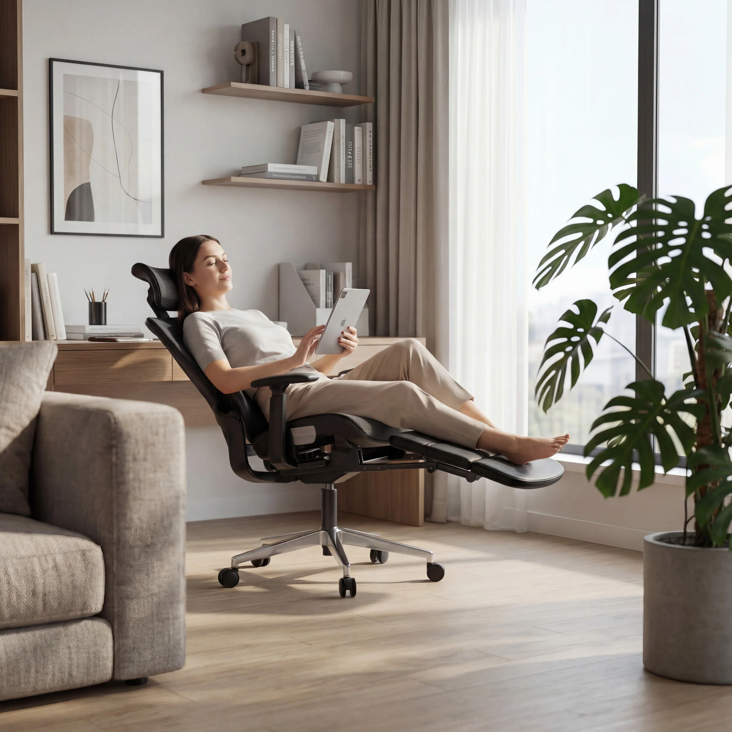 Fotel ergonomiczny z podnóżkiem Mark Adler Expert 9.3 Black - Image 9