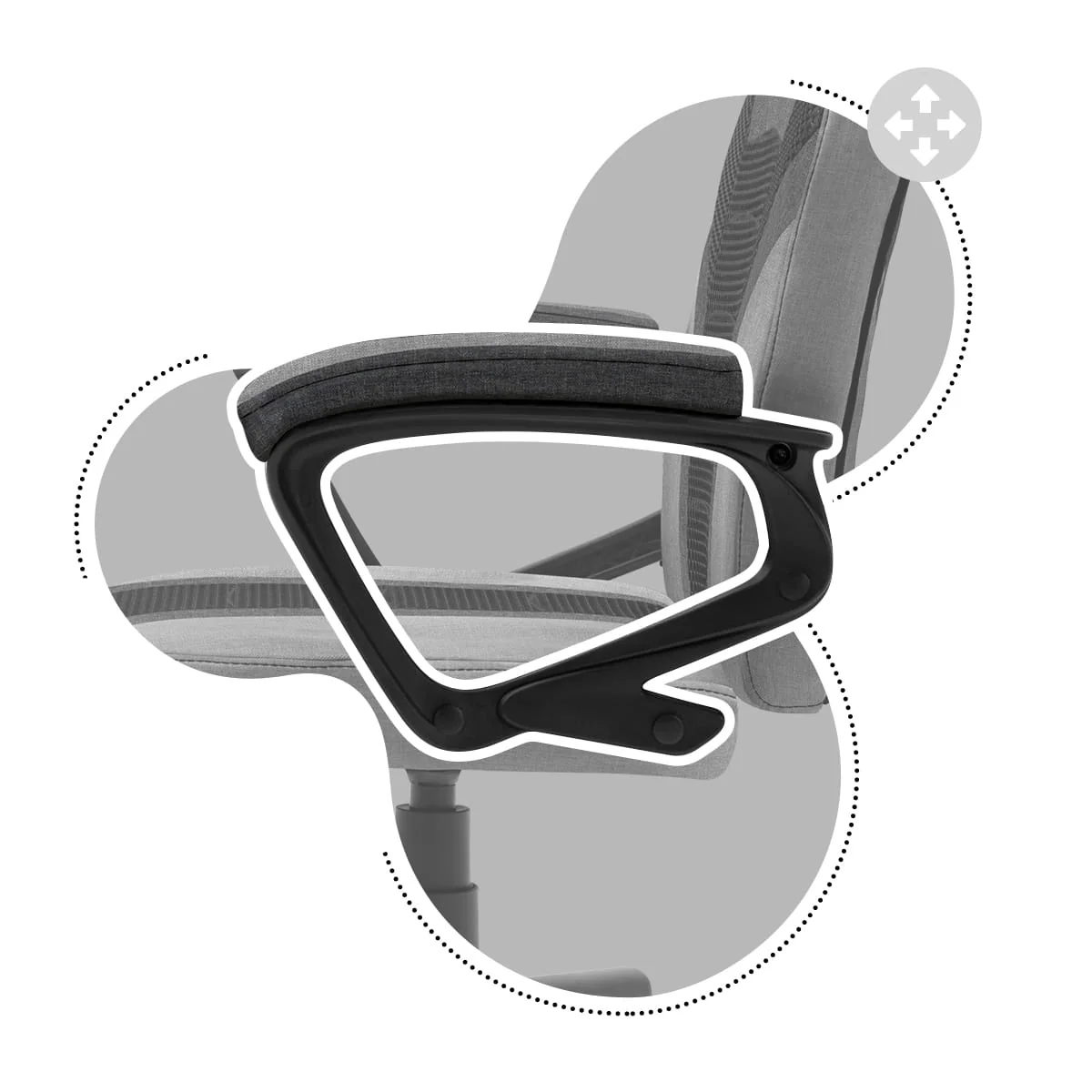 Fotel Gamingowy dla dziecka HUZARO RANGER 1.0 Grey Mesh OUTLET - Image 12