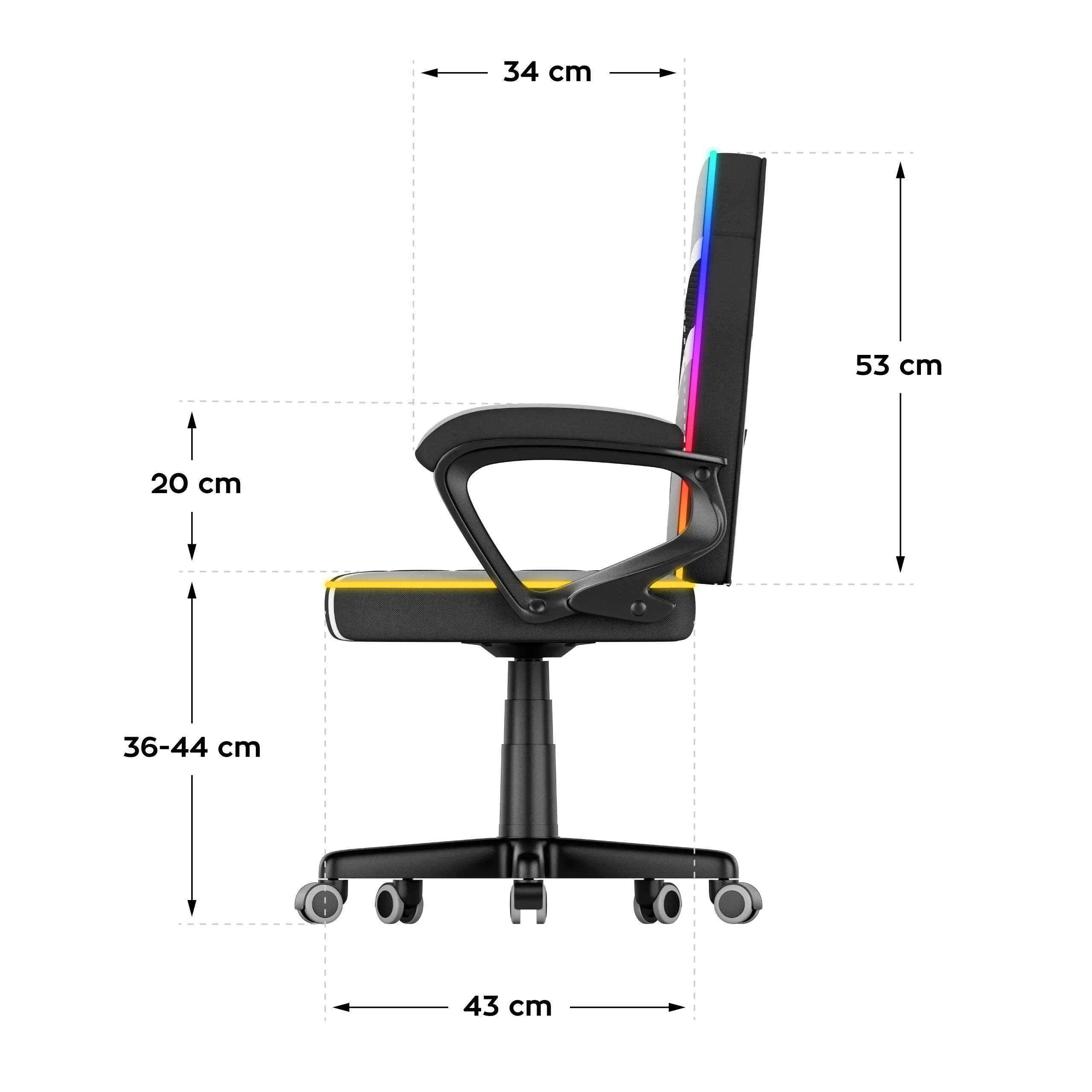 Fotel gamingowy dla dziecka Huzaro Ranger 1.0 RGB - Image 19