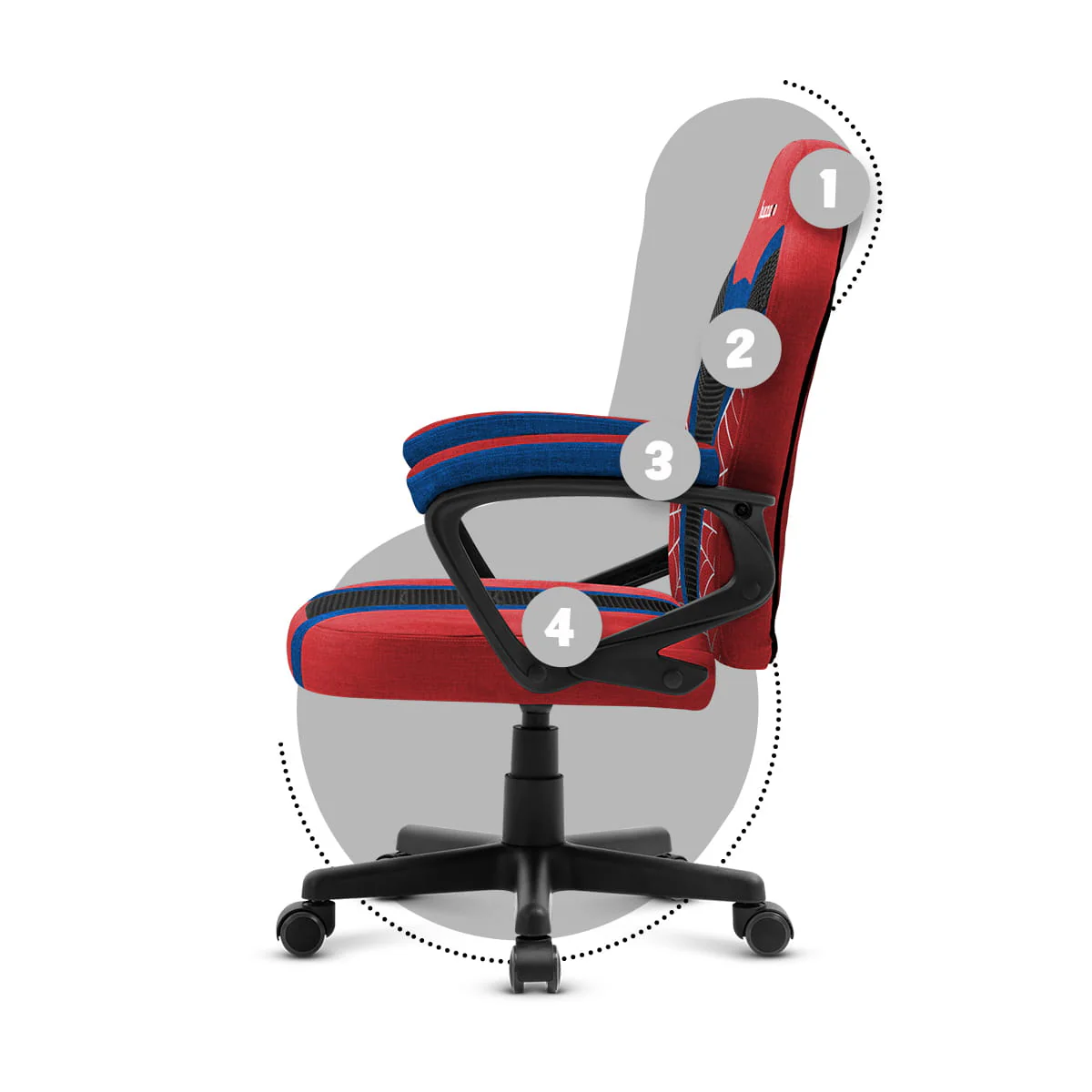 Fotel Gamingowy dla dziecka Huzaro Ranger 1.0 Spider Mesh - Image 16