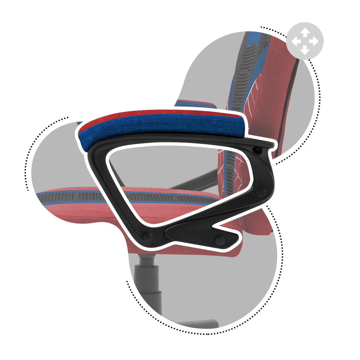 Fotel Gamingowy dla dziecka Huzaro Ranger 1.0 Spider Mesh - Image 19