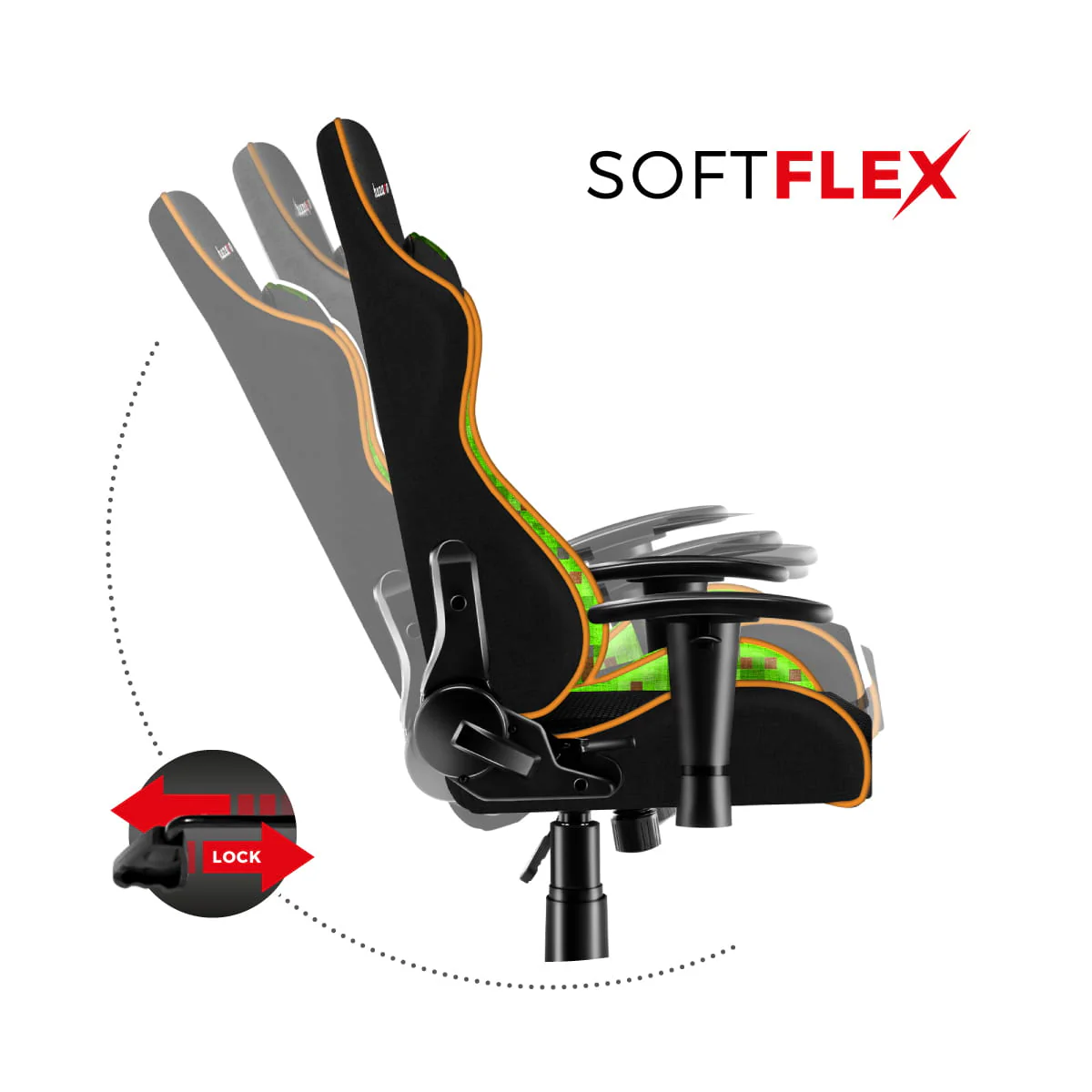 Fotel Gamingowy dla dziecka HUZARO RANGER 6.0 Pixel Mesh - Image 7