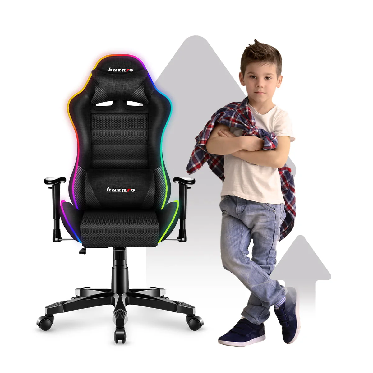 Fotel Gamingowy dla dziecka HUZARO RANGER 6.0 RGB Mesh - Image 12