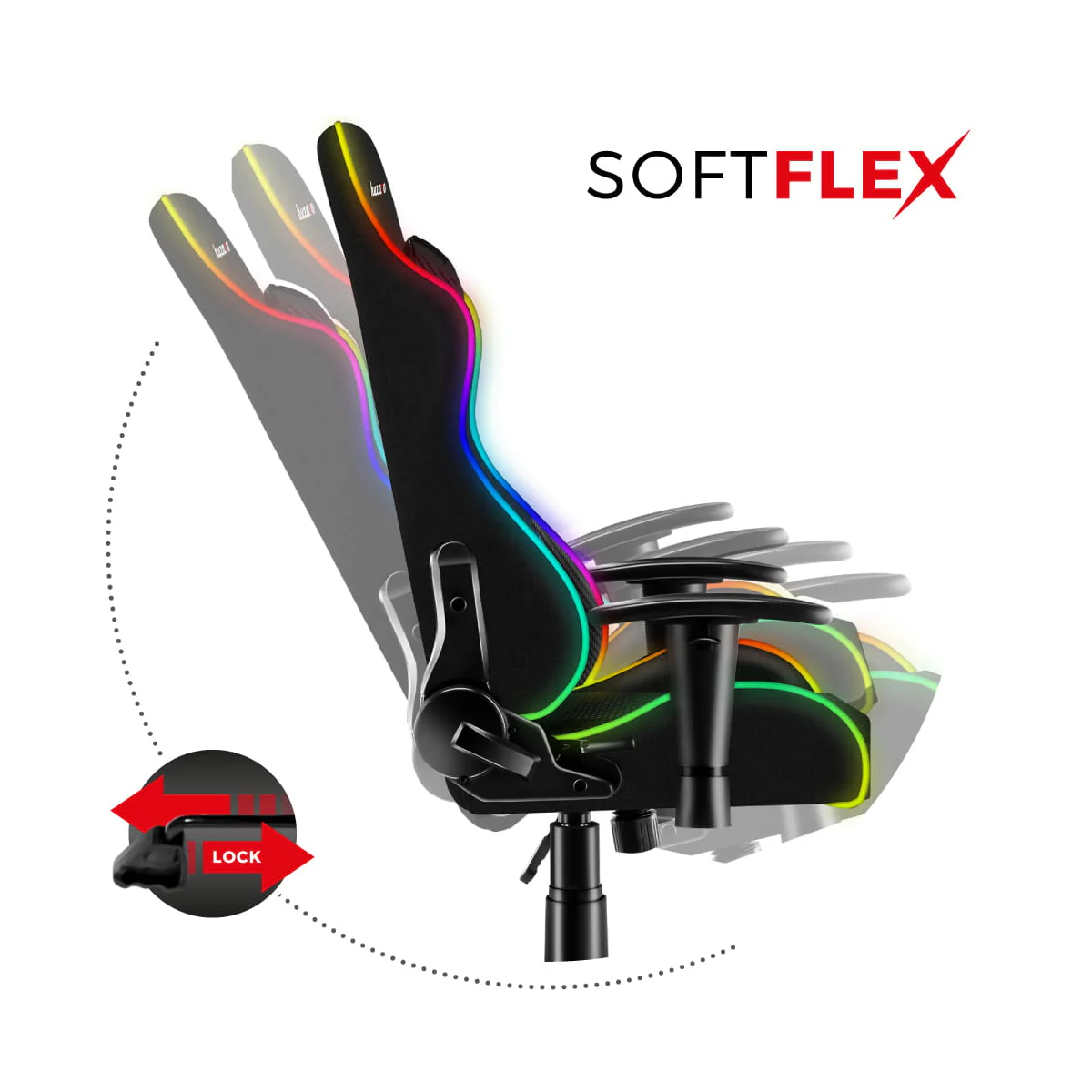 Fotel Gamingowy dla dziecka HUZARO RANGER 6.0 RGB Mesh - Image 8