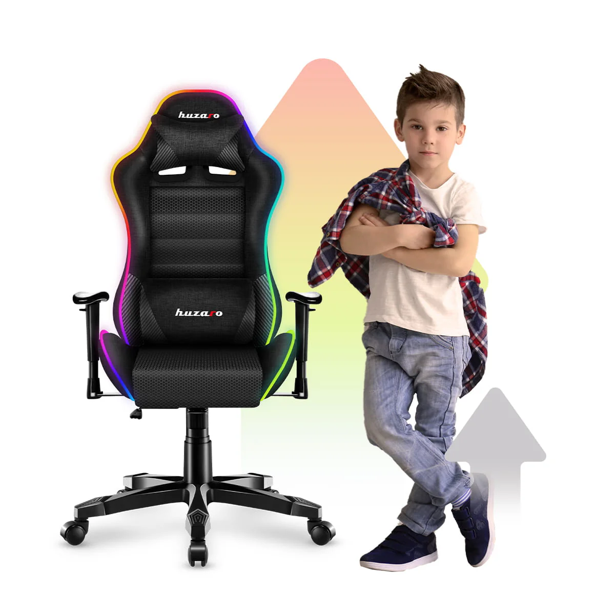 Fotel Gamingowy dla dziecka HUZARO RANGER 6.0 RGB Mesh - Image 9