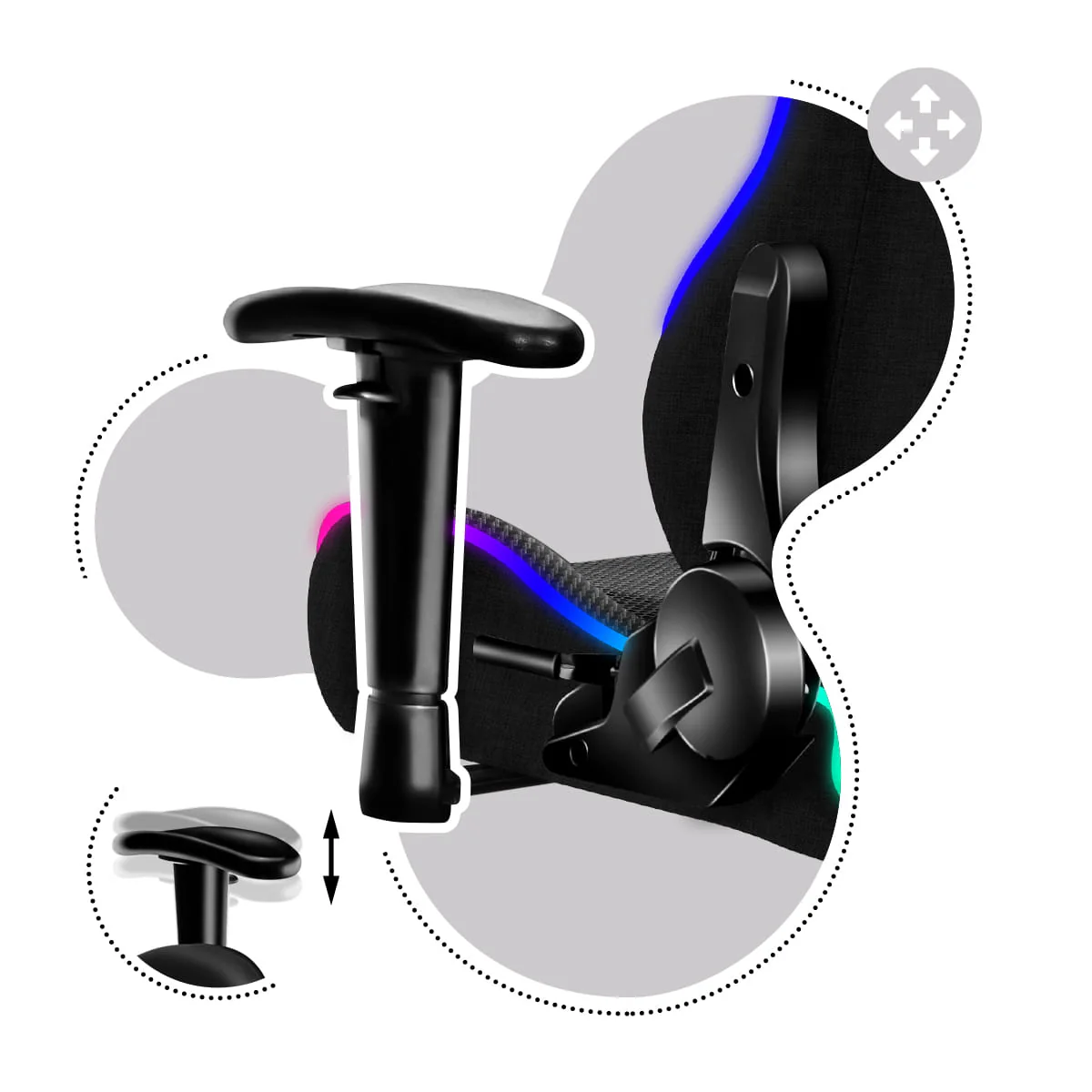 Fotel Gamingowy dla dziecka HUZARO RANGER 6.0 RGB Mesh OUTLET - Image 13