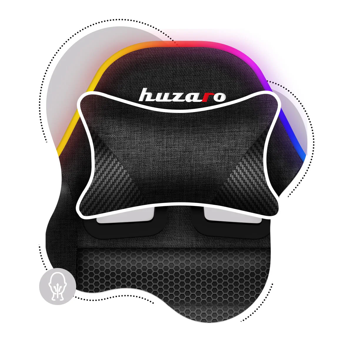 Fotel Gamingowy dla dziecka HUZARO RANGER 6.0 RGB Mesh OUTLET - Image 14