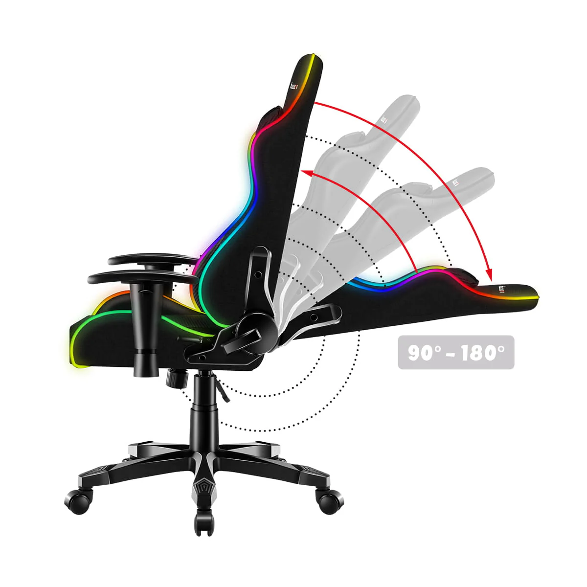 Fotel Gamingowy dla dziecka HUZARO RANGER 6.0 RGB Mesh OUTLET - Image 8