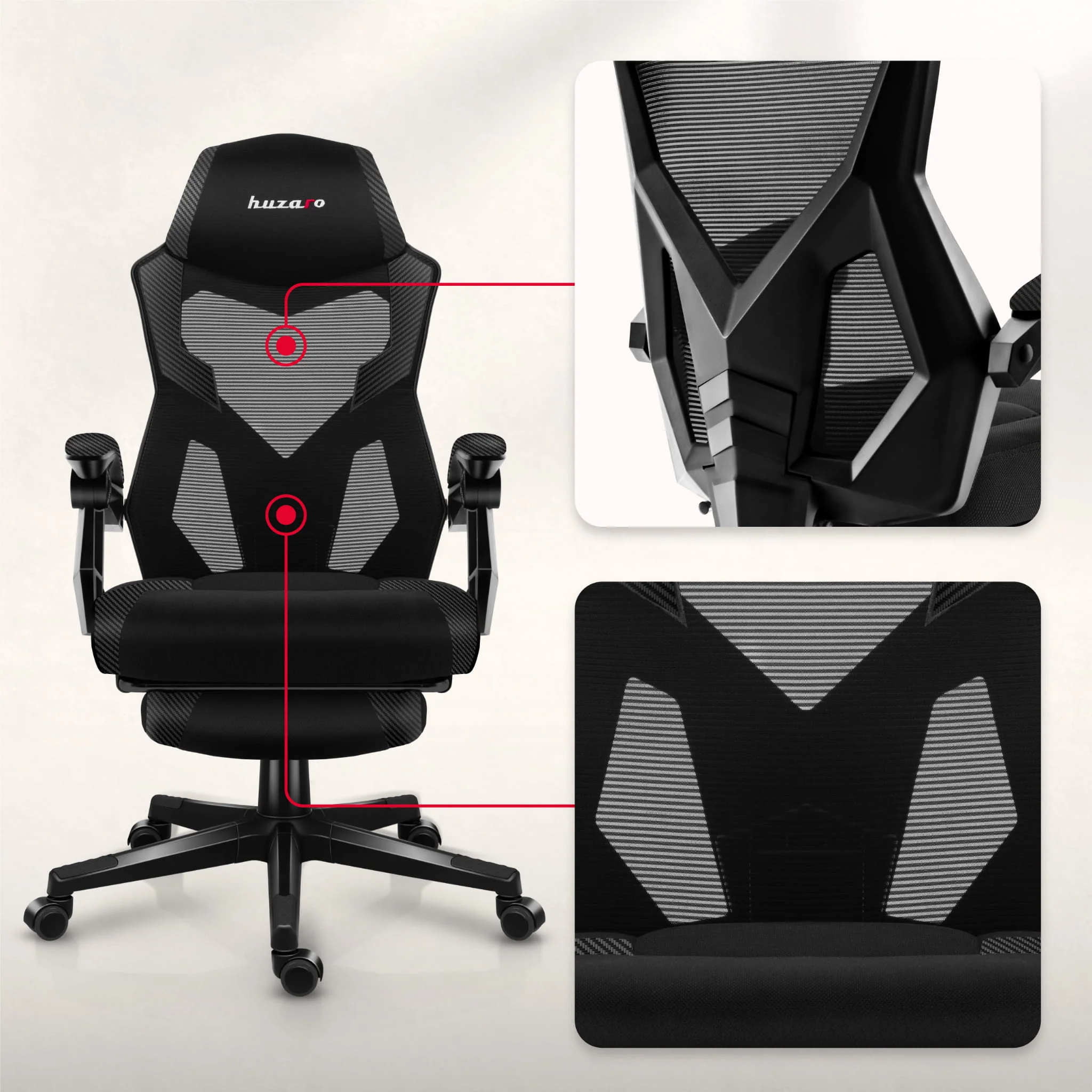 Fotel gamingowy Huzaro Combat 3.1 Carbon - Image 3