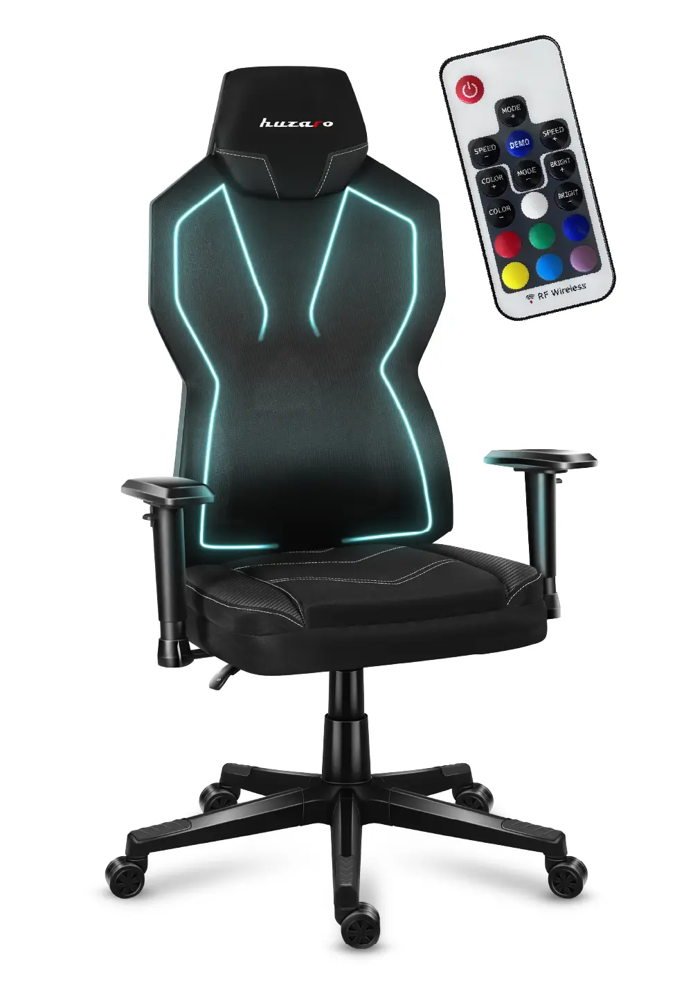 Fotel Gamingowy Huzaro COMBAT 6.2 Black RGB - Image 10