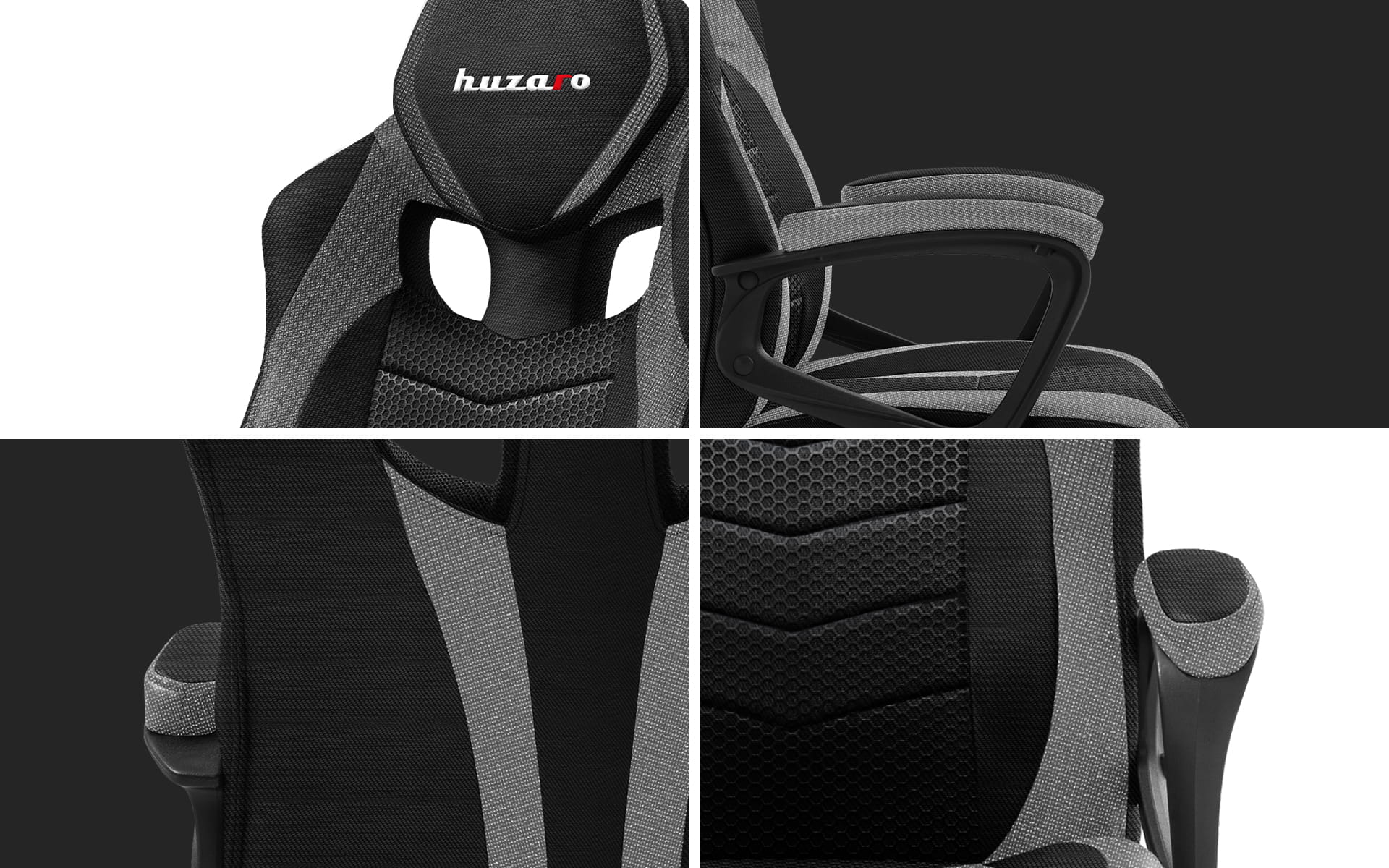 Fotel Gamingowy Huzaro FORCE 2.5 Grey Mesh OUTLET - Image 7