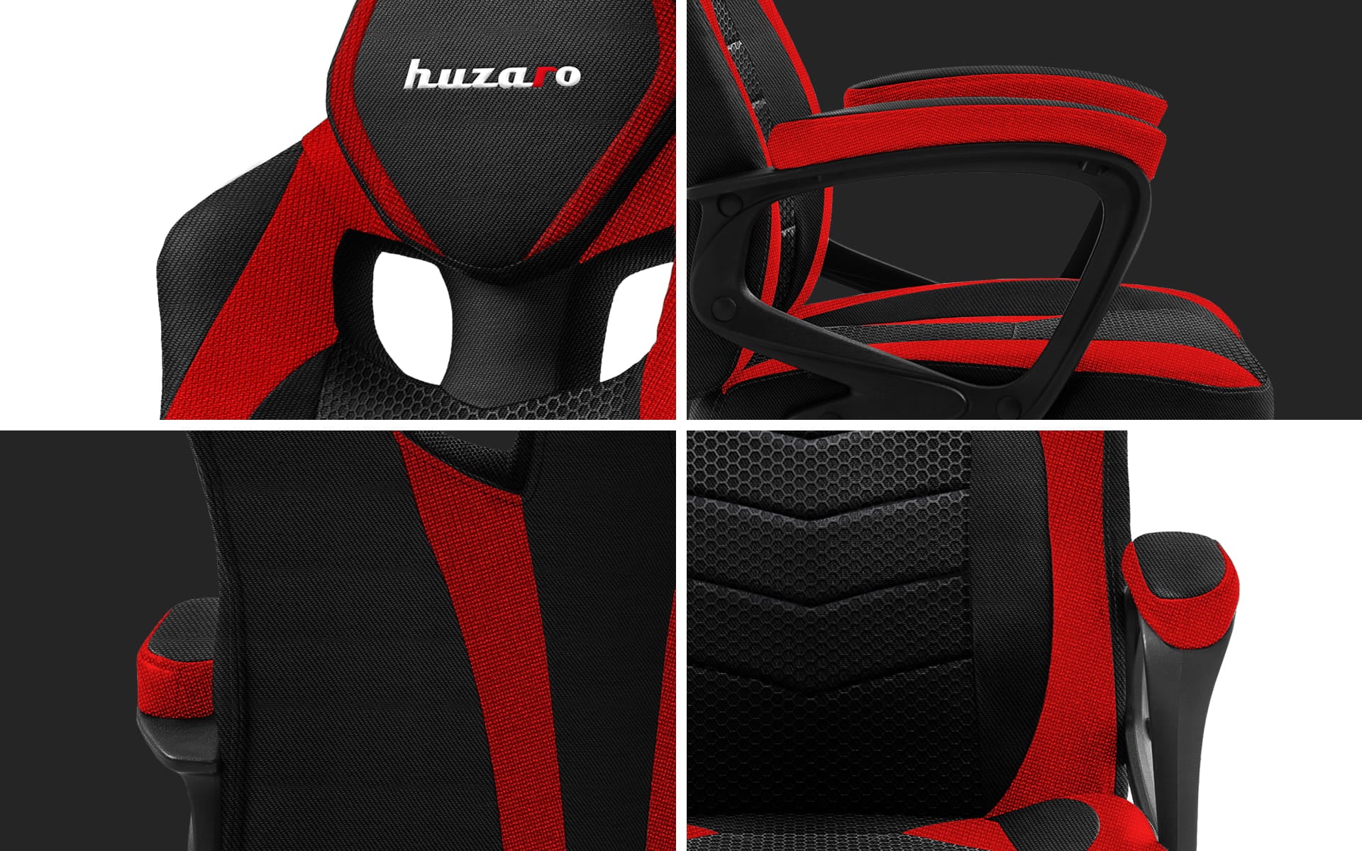 Fotel Gamingowy HUZARO FORCE 2.5 Red Mesh OUTLET - Image 16