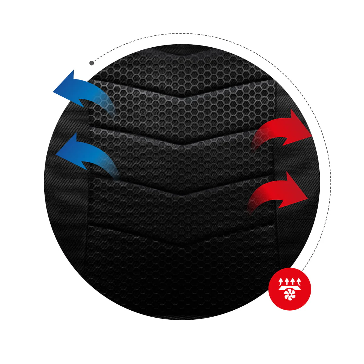 Fotel Gamingowy HUZARO FORCE 2.5 Red Mesh OUTLET - Image 7