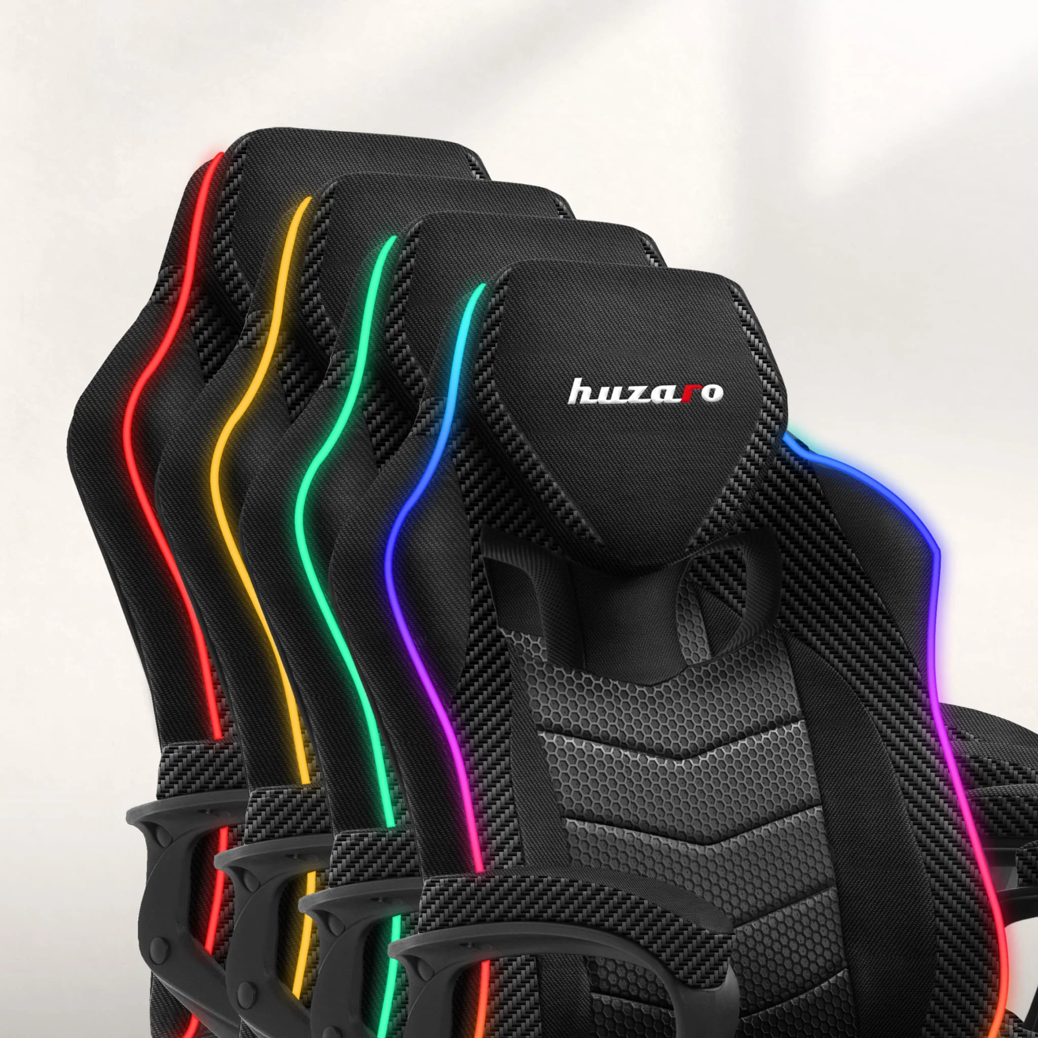 Fotel Gamingowy Huzaro Force 2.5 RGB Carbon Mesh - Image 4