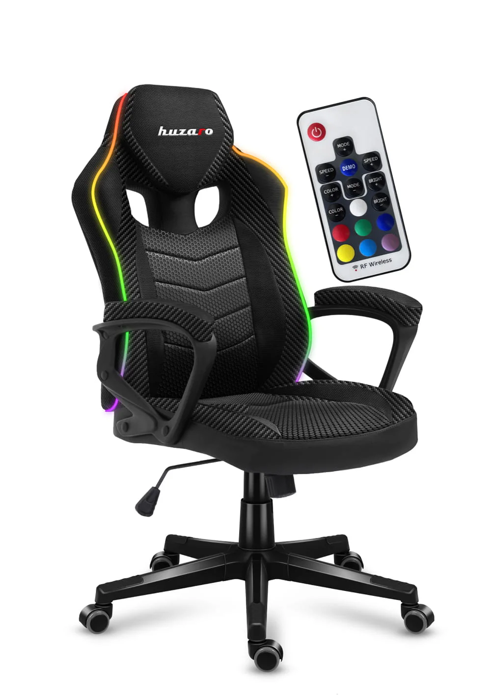 Fotel Gamingowy Huzaro Force 2.5 RGB Carbon Mesh - Image 8