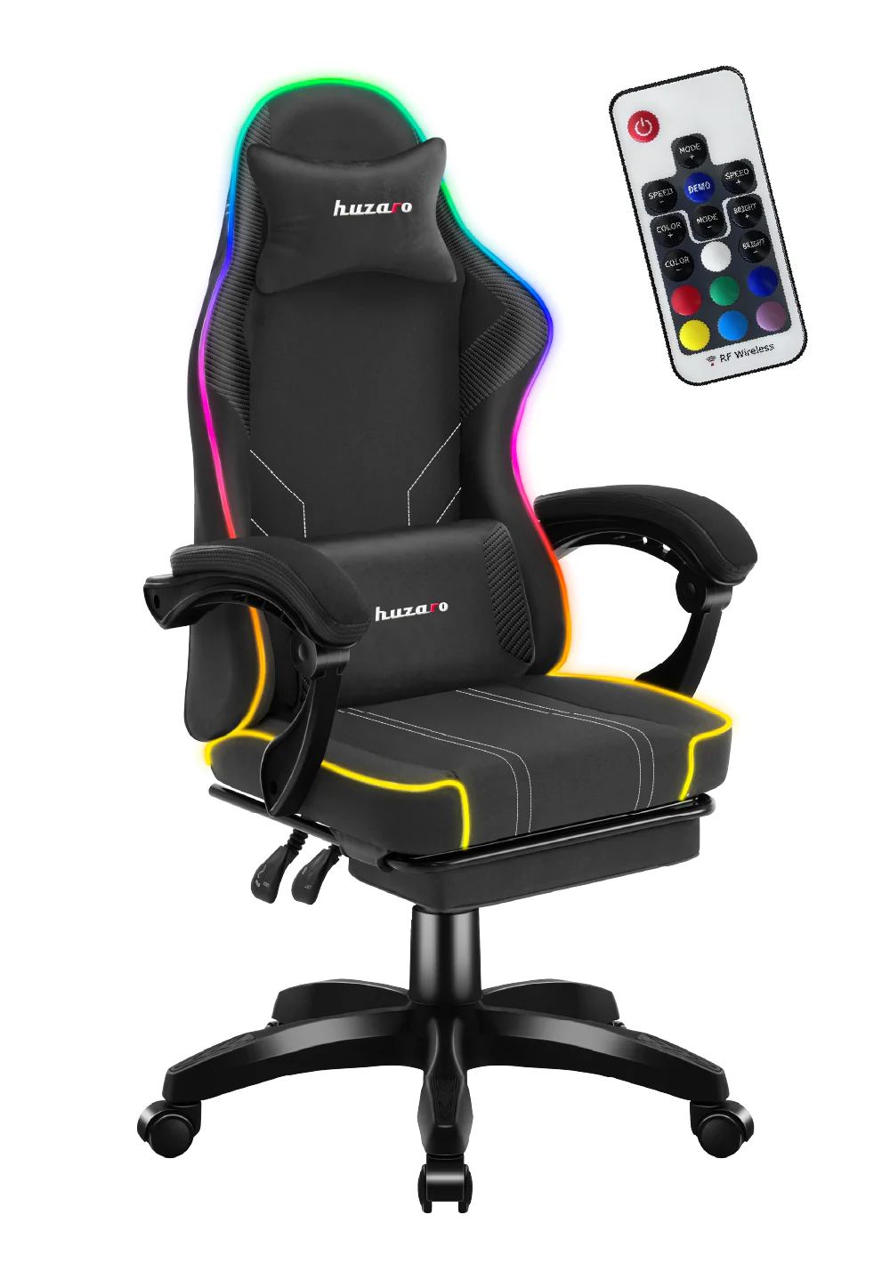 Fotel gamingowy Huzaro Force 3.7 RGB Black - Image 5