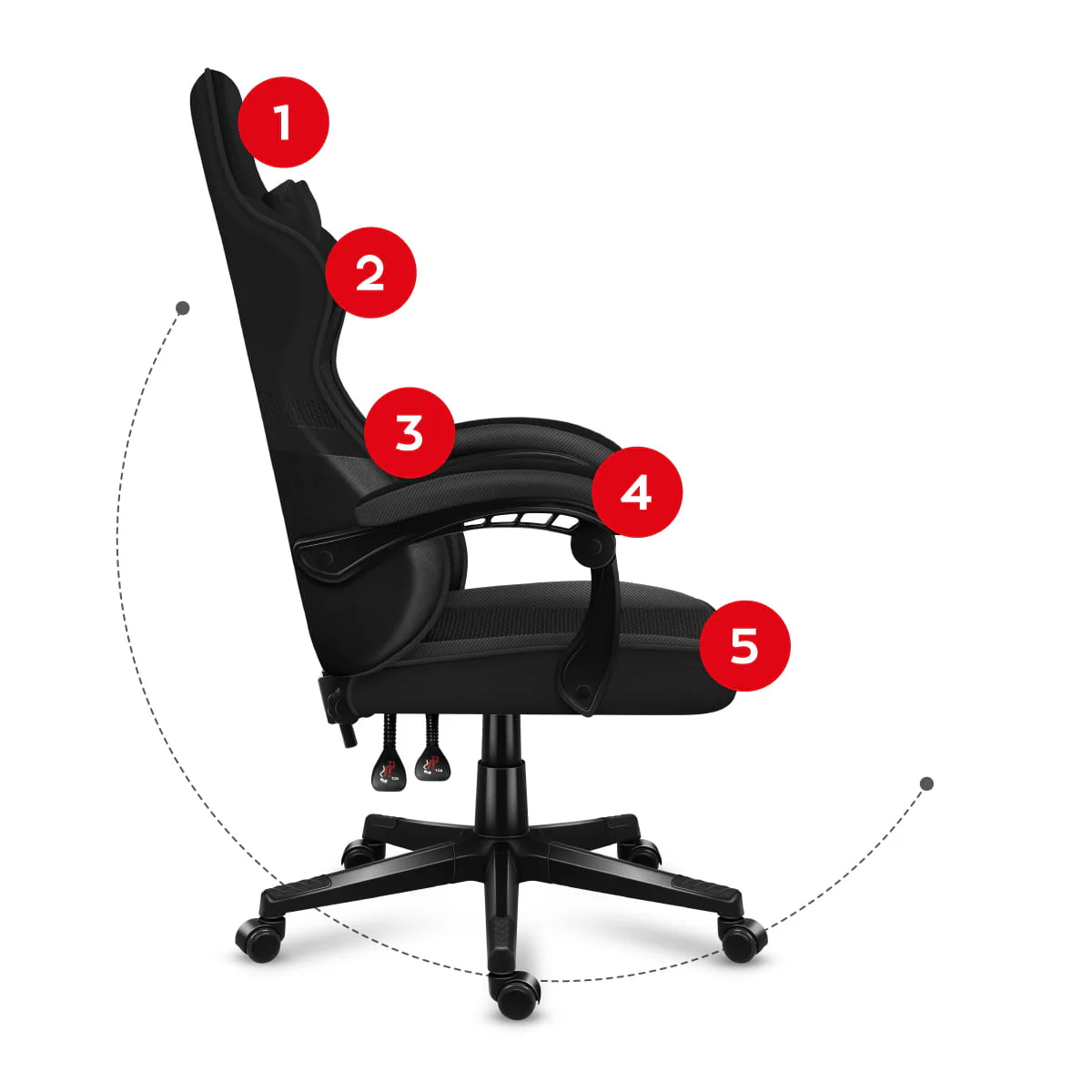 Fotel Gamingowy HUZARO FORCE 4.4 Carbon OUTLET - Image 11