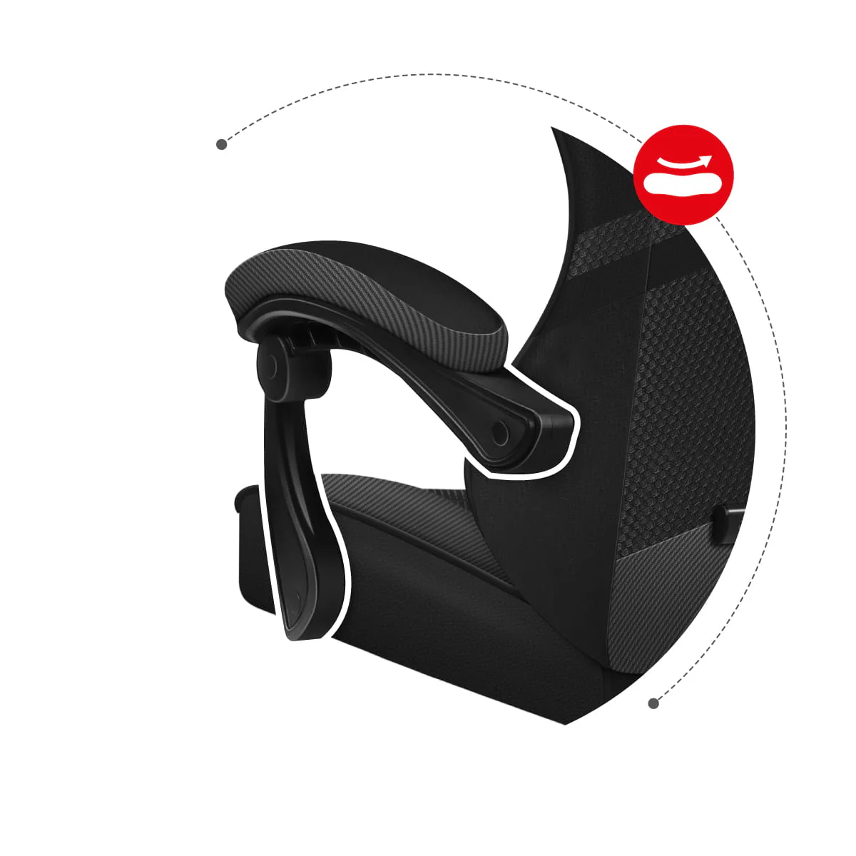 Fotel Gamingowy HUZARO FORCE 4.4 Carbon OUTLET - Image 6