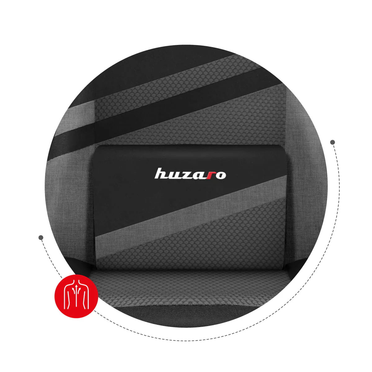 Fotel Gamingowy HUZARO FORCE 4.4 Grey Mesh - Image 13