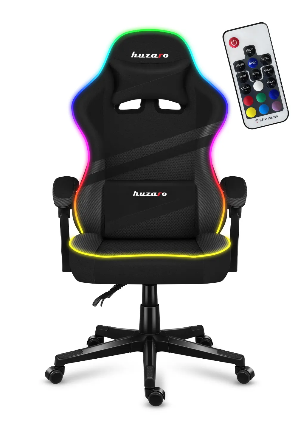 Fotel Gamingowy Huzaro FORCE 4.4 RGB Black Mesh - Image 14