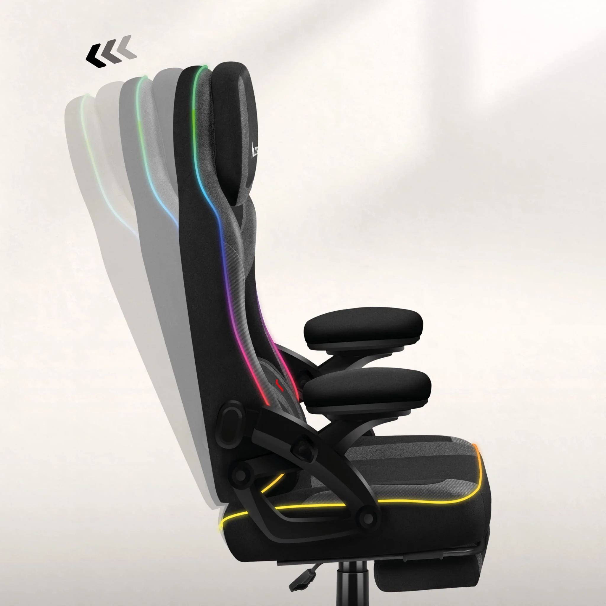 Fotel gamingowy Huzaro Force 4.6 Black RGB Smart - Image 3
