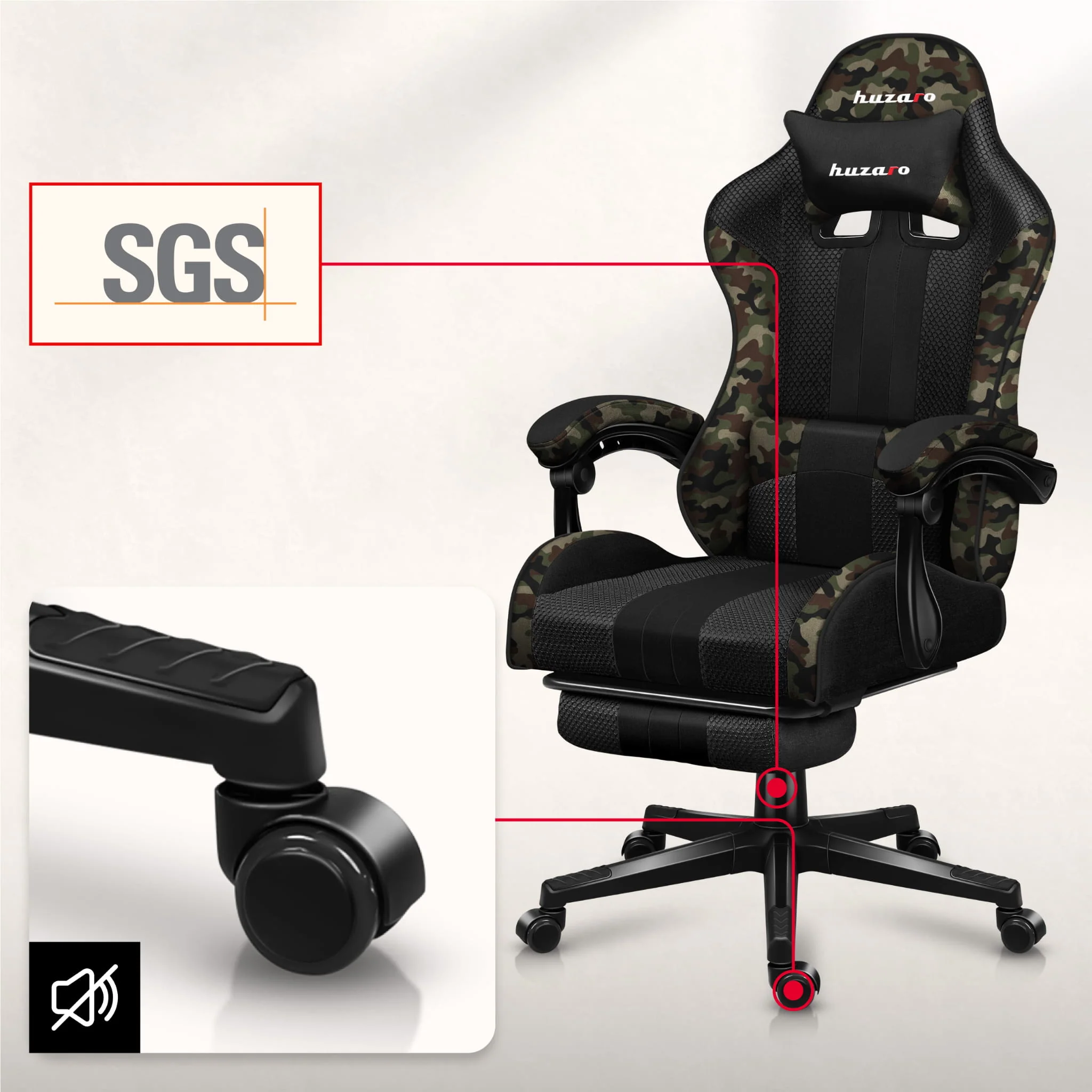 Fotel Gamingowy Huzaro Force 4.7 Camo Mesh - Image 14