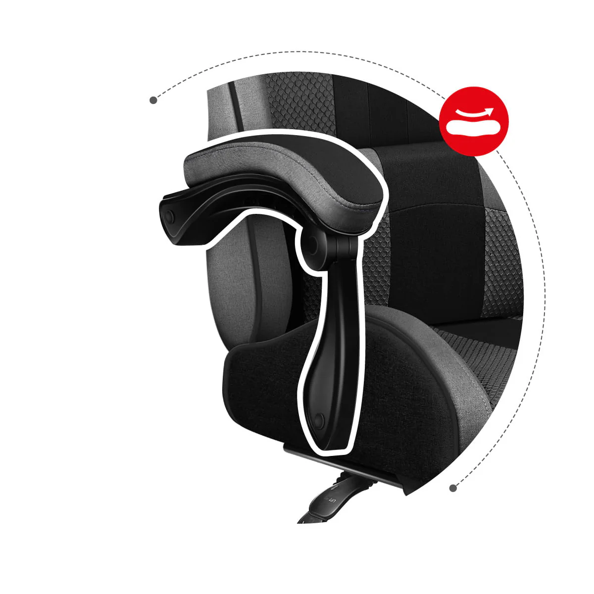 Fotel Gamingowy Huzaro Force 4.7 Grey Mesh OUTLET - Image 18