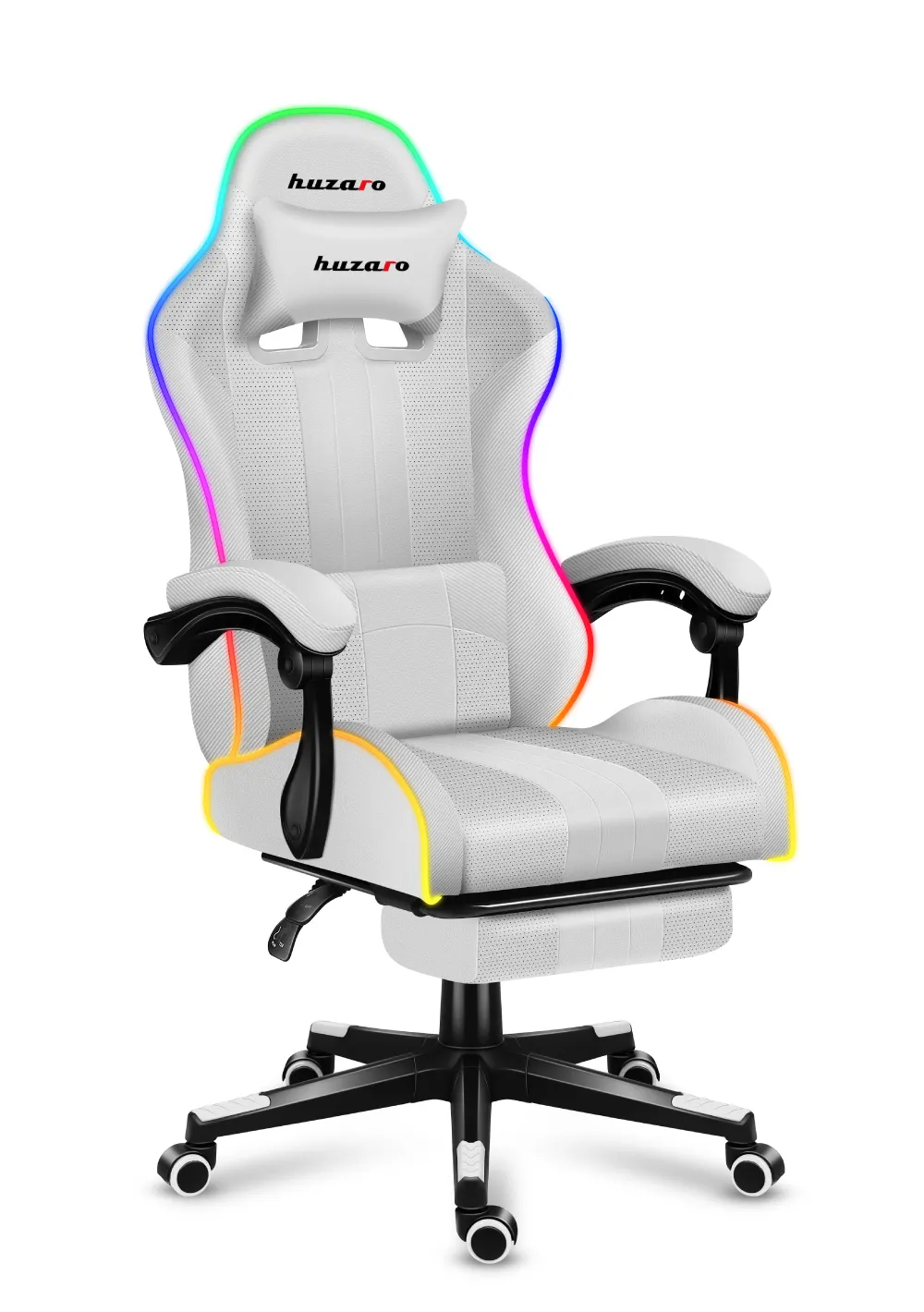 Fotel Gamingowy HUZARO Force 4.7 White RGB - Image 15