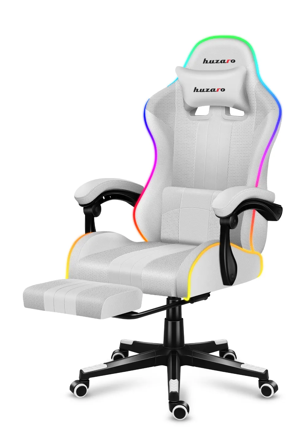 Fotel Gamingowy HUZARO Force 4.7 White RGB - Image 7