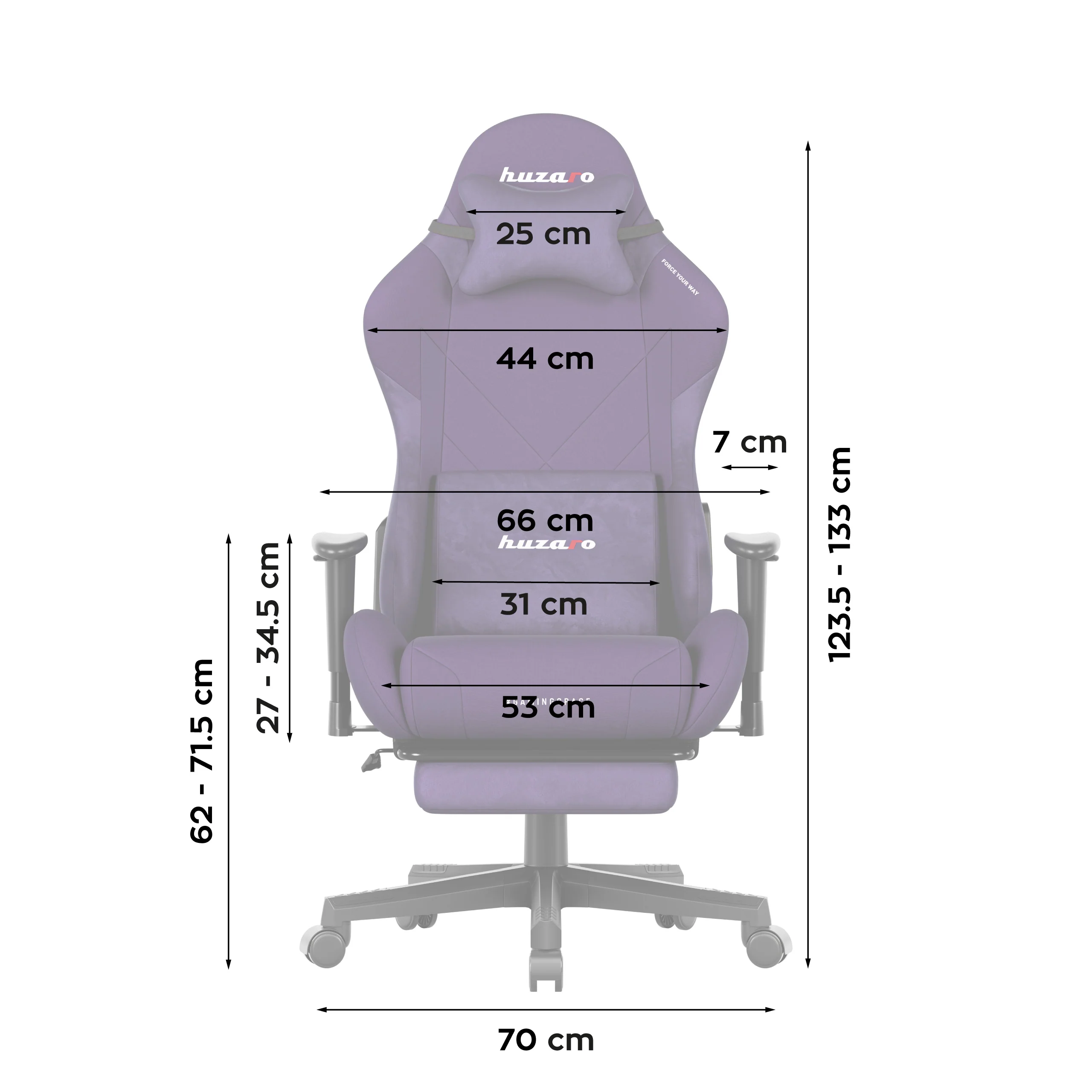 Fotel gamingowy Huzaro Force 5.7 Purple - Image 13